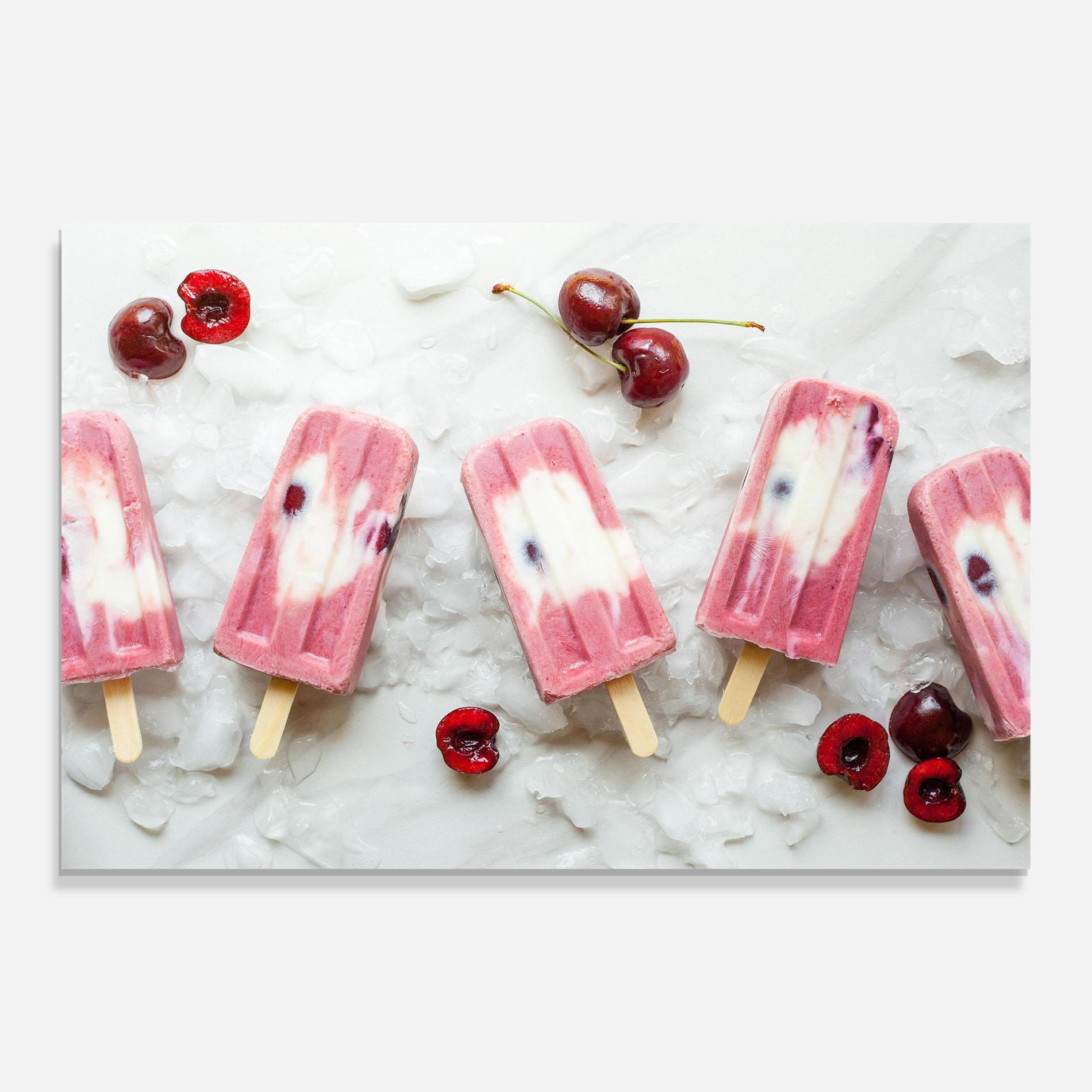 Glasbild Cherry Ice Cream mockup 0