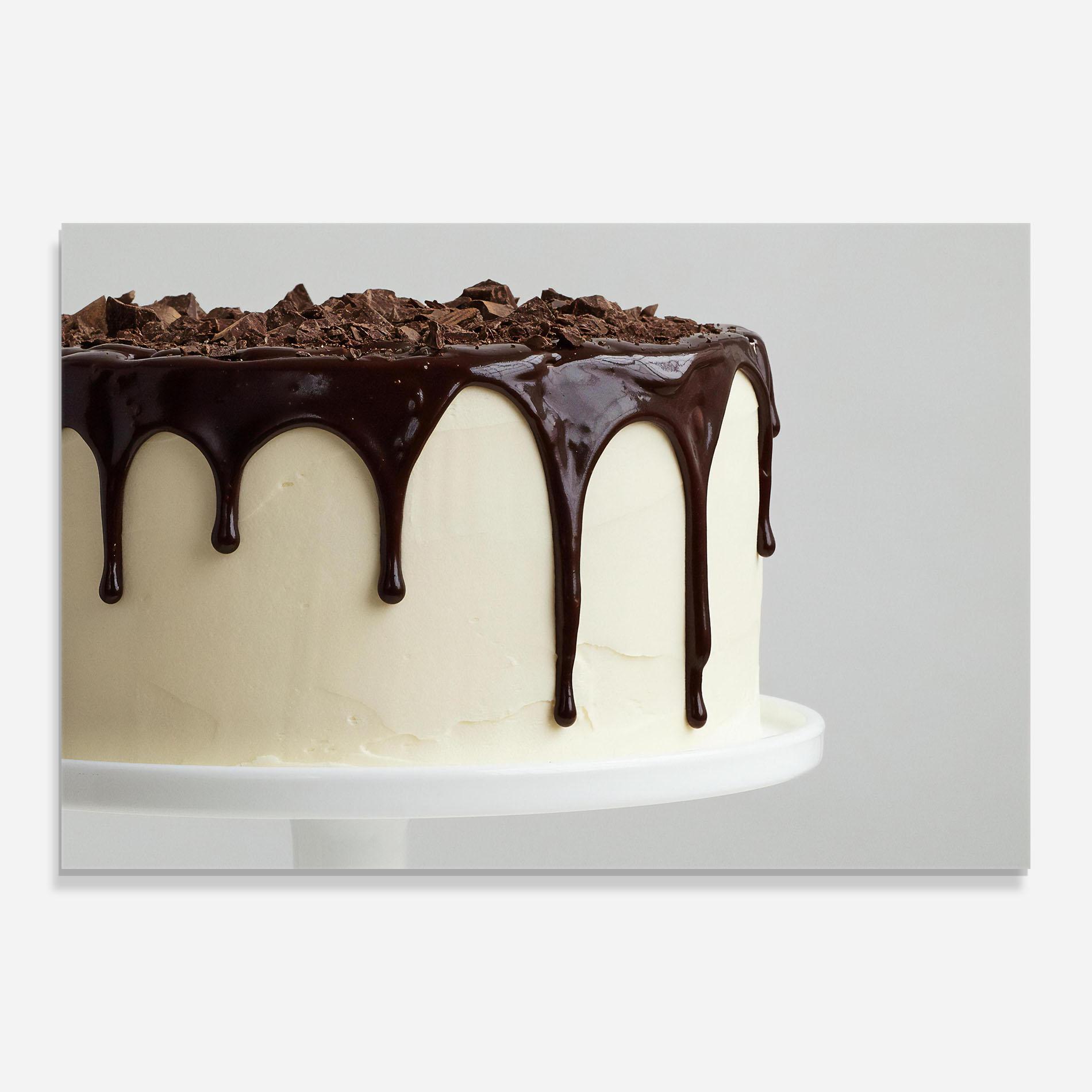 Glasbild Chocolate Cake mockup 0