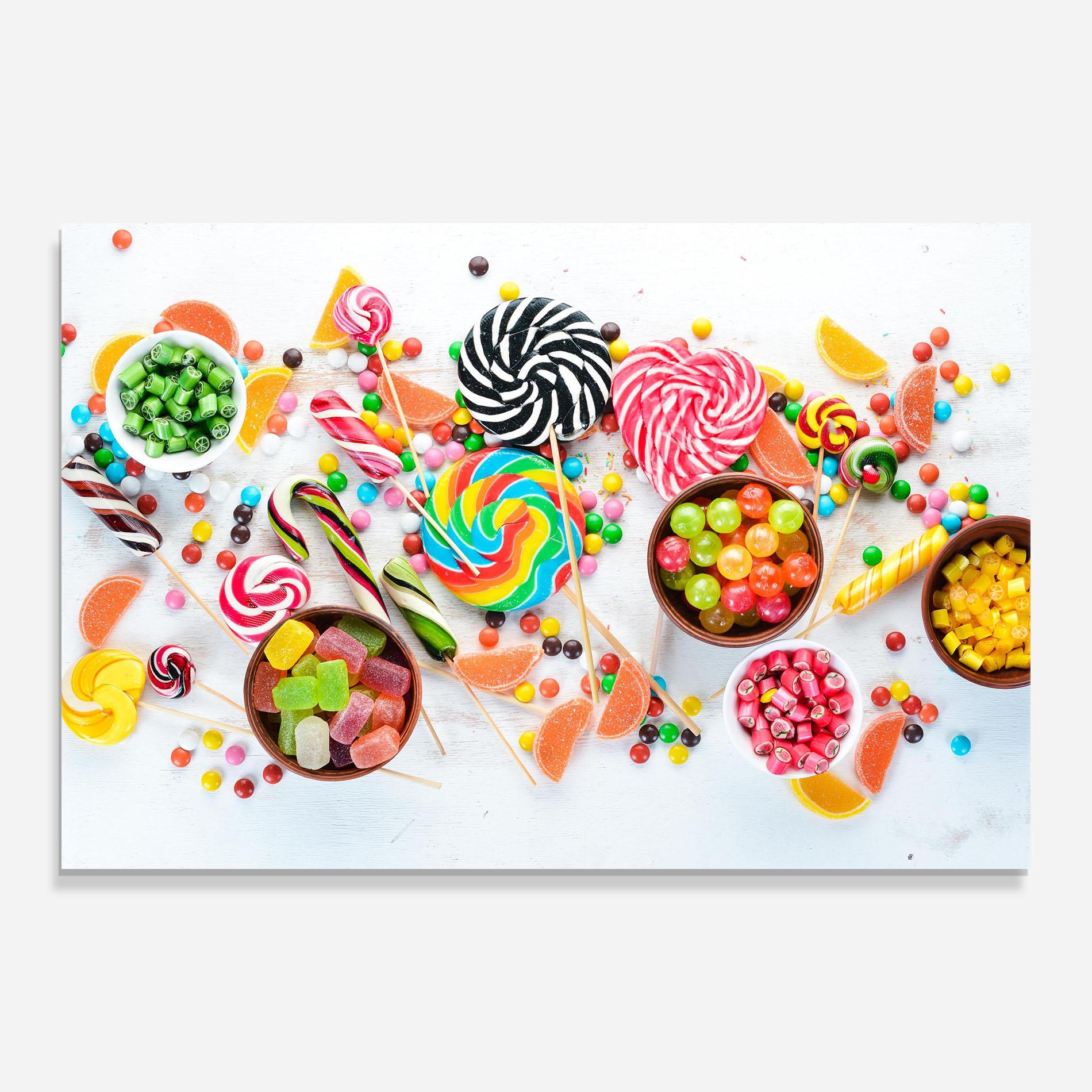 Glasbild Colorful Candies Jelly mockup 0