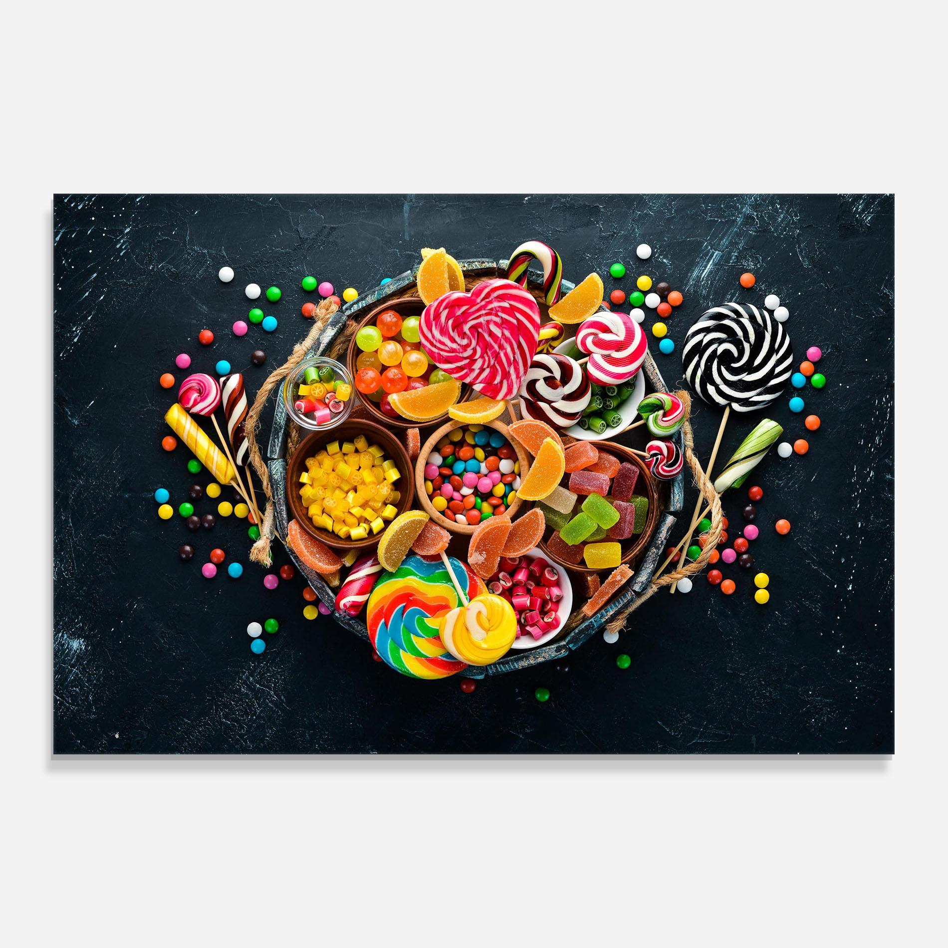 Glasbild Colorful Jelly mockup 0