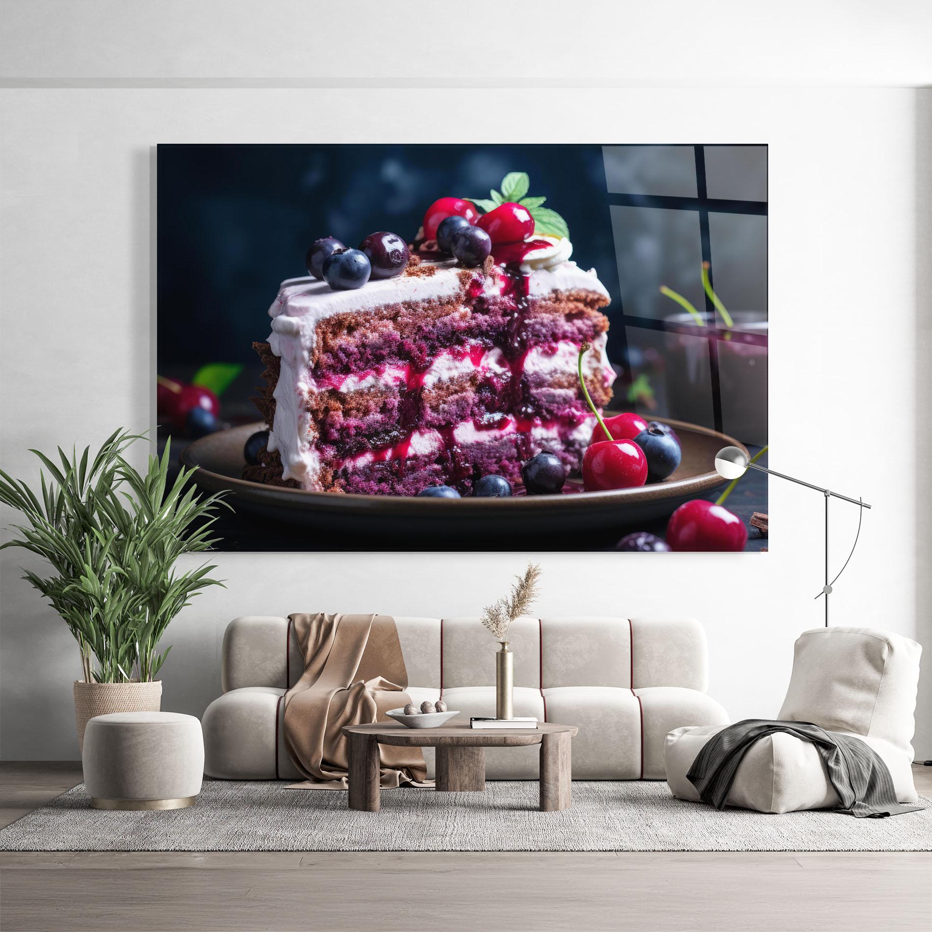 Glasbild Cherries Cream mockup 9