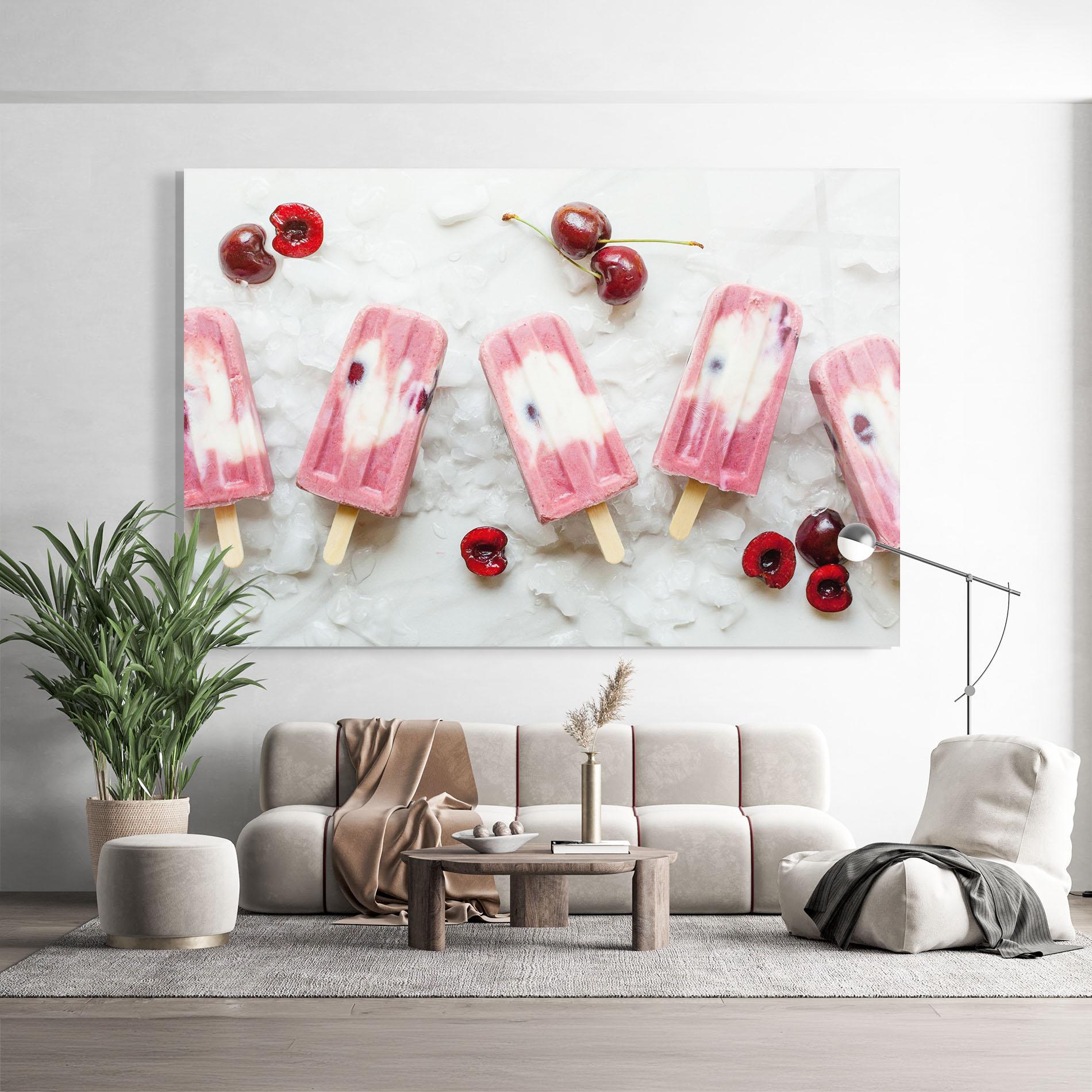 Glasbild Cherry Ice Cream mockup 9