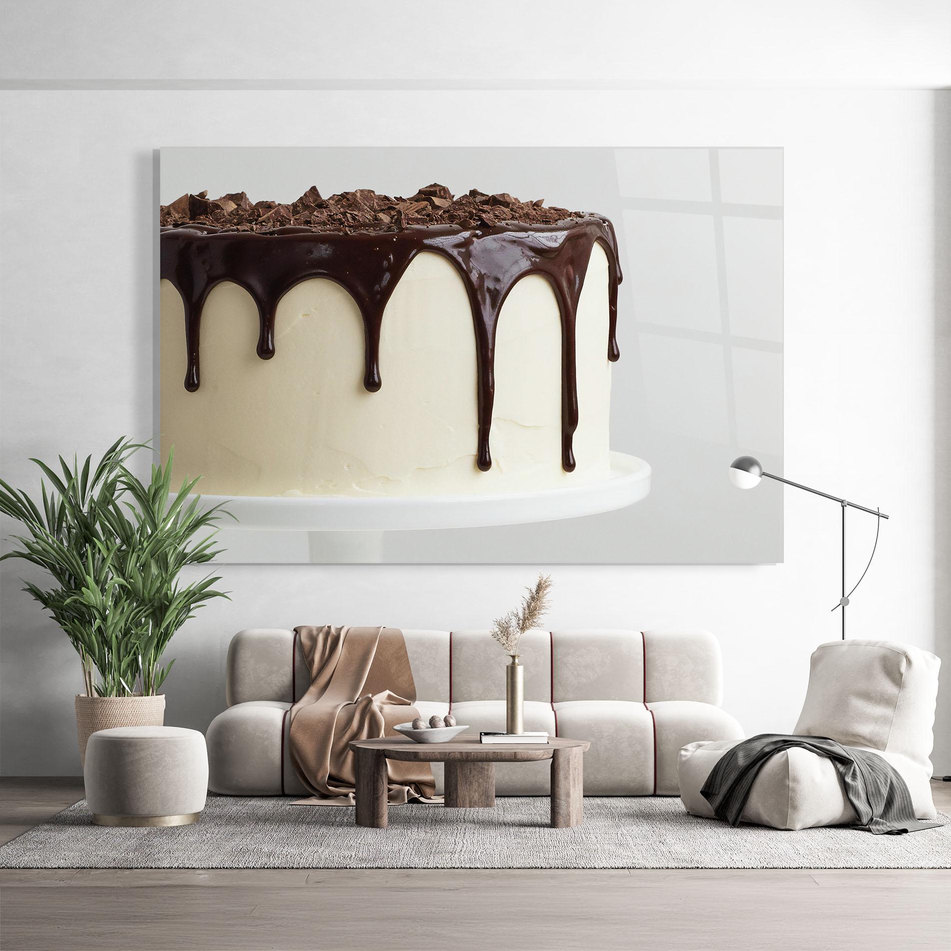 Glasbild Chocolate Cake mockup 9
