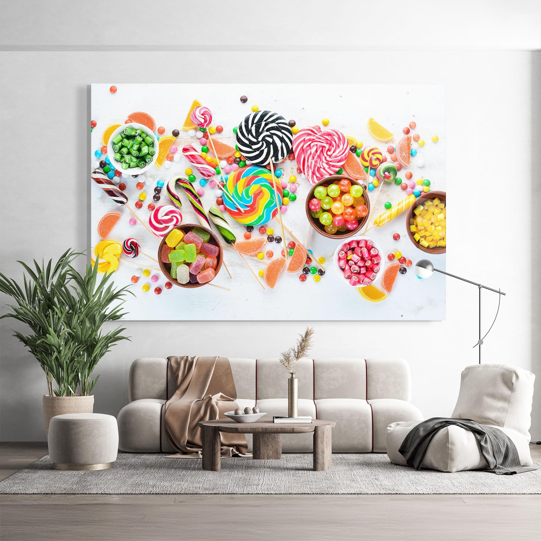 Glasbild Colorful Candies Jelly mockup 9