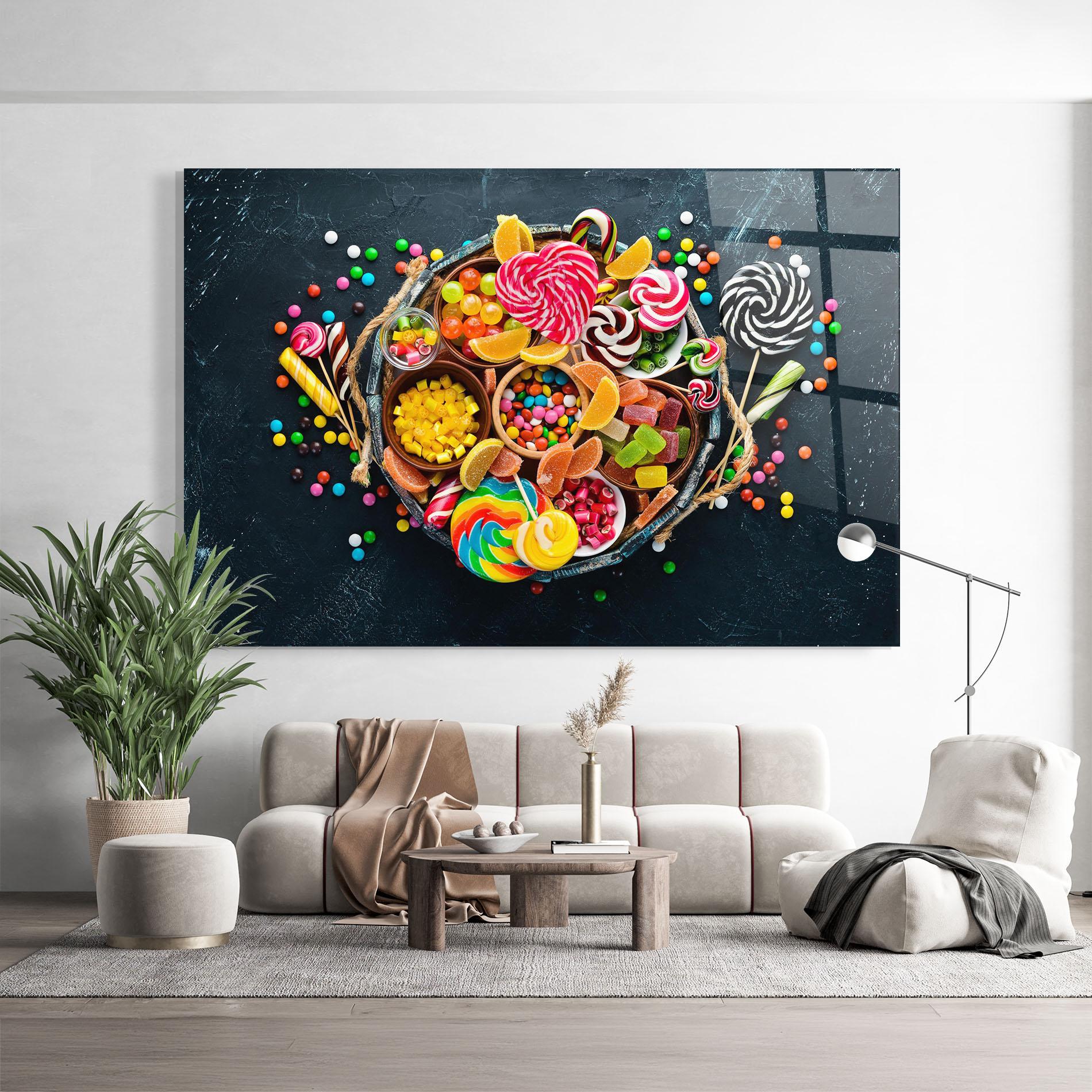 Glasbild Colorful Jelly mockup 9