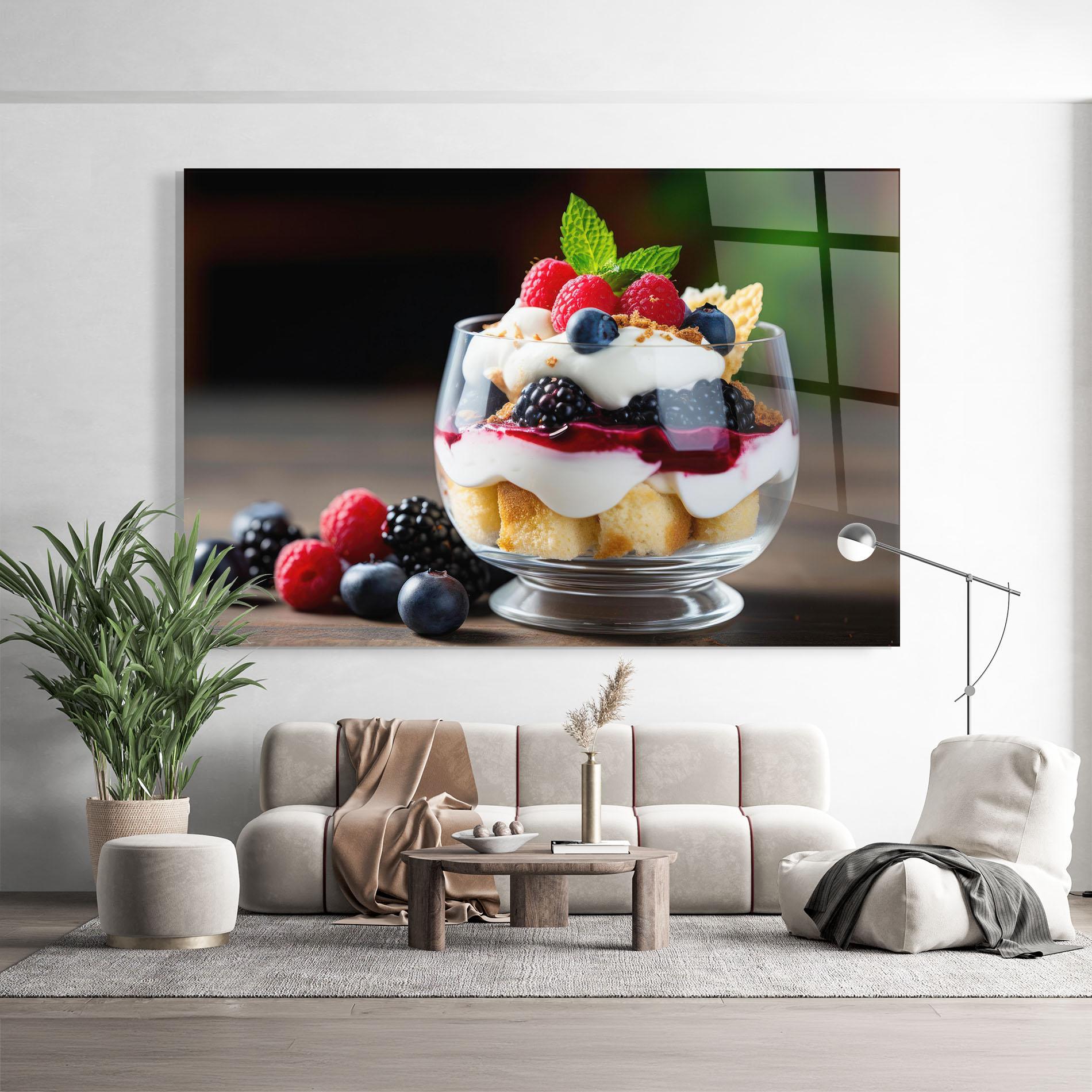 Glasbild Cup Sweet Dessert mockup 9