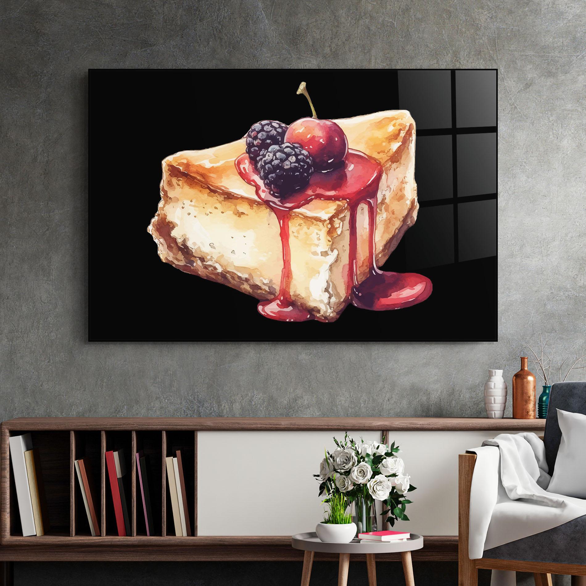 Glasbild Berries Pie mockup 2