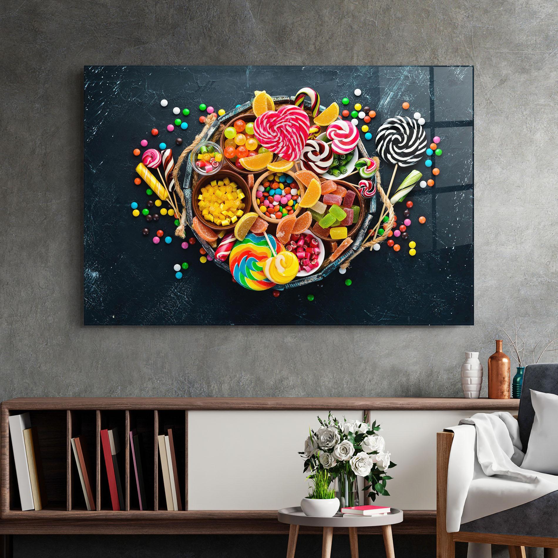 Glasbild Colorful Jelly mockup 2