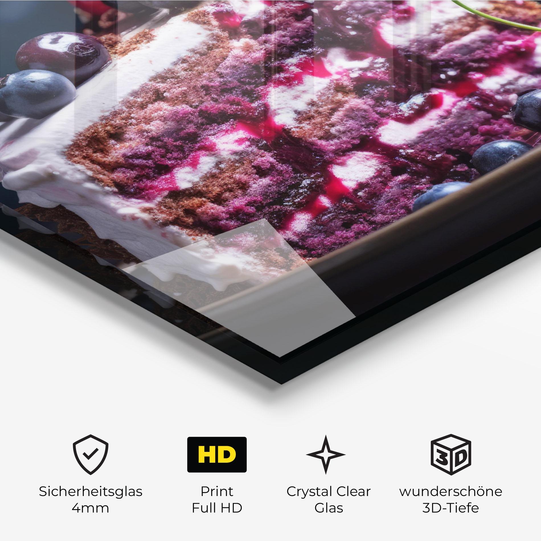 Glasbild Cherries Cream mockup 3