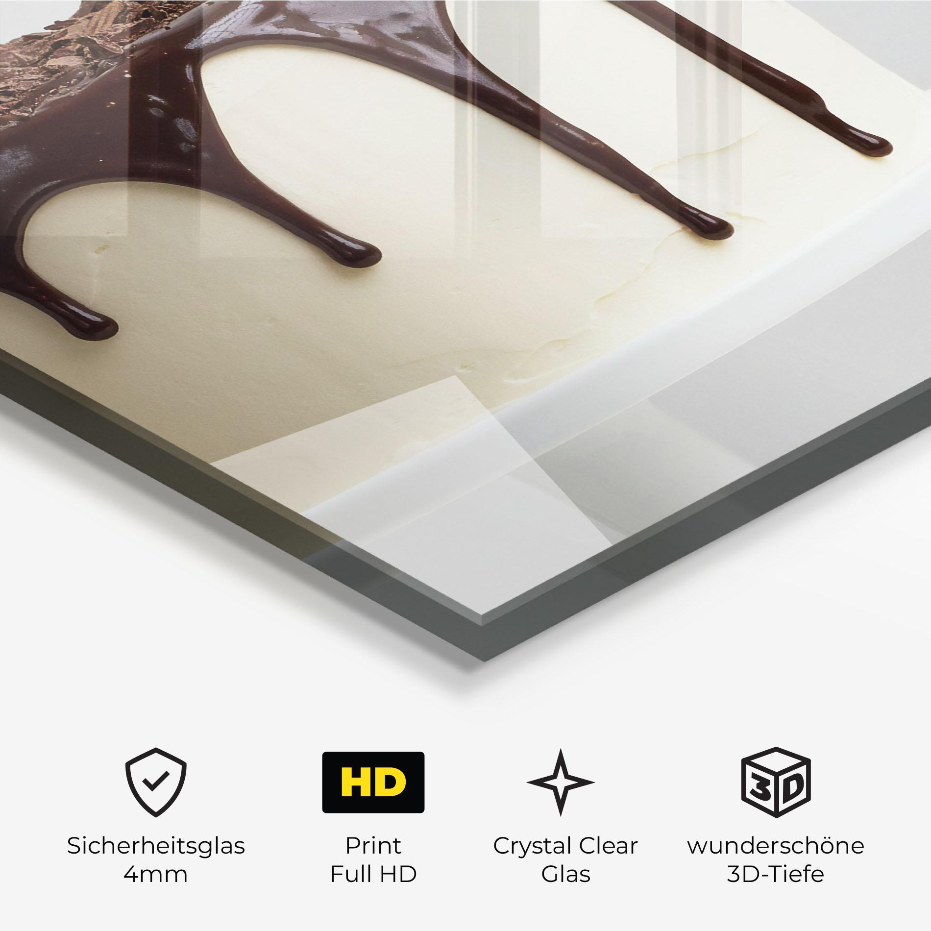 Glasbild Chocolate Cake mockup 3