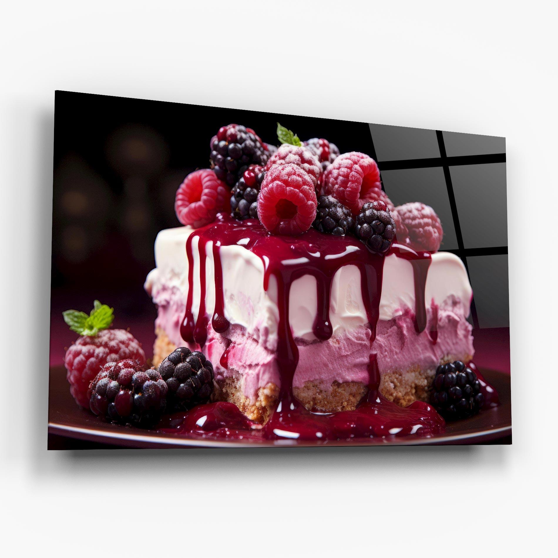 Glasbild Berries Cream mockup 6