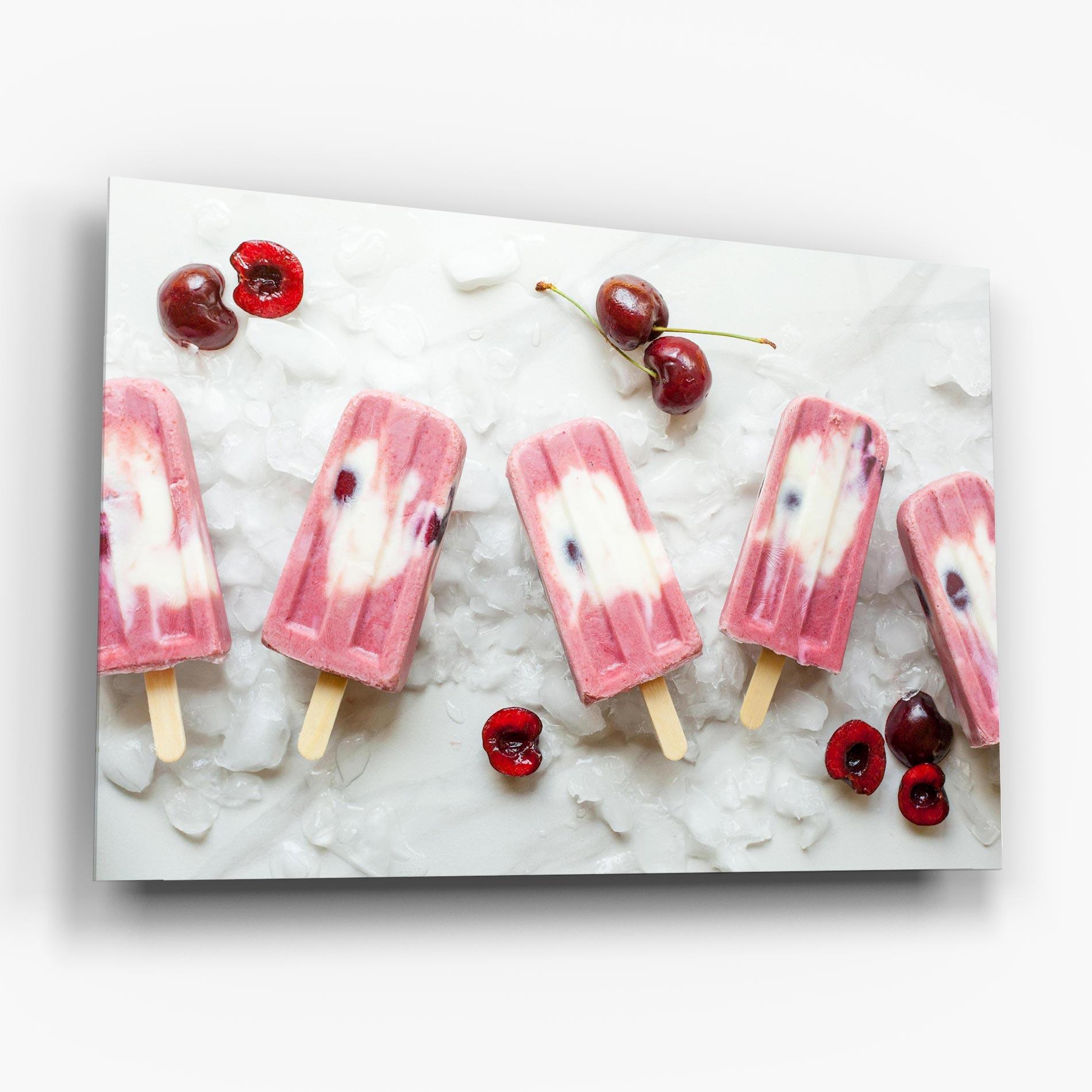 Glasbild Cherry Ice Cream mockup 6