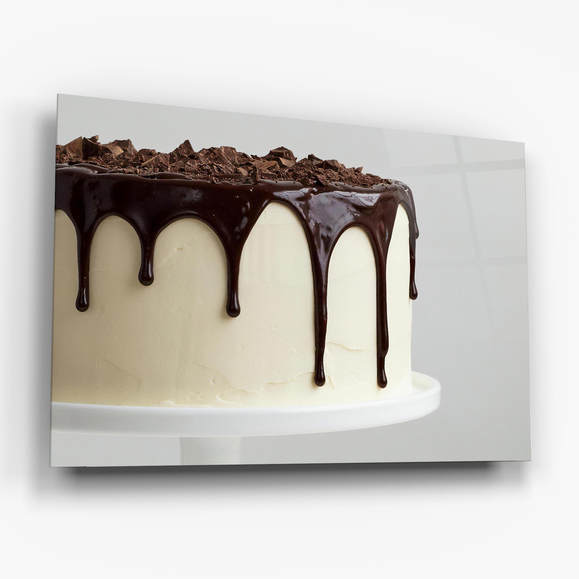 Glasbild Chocolate Cake mockup 6