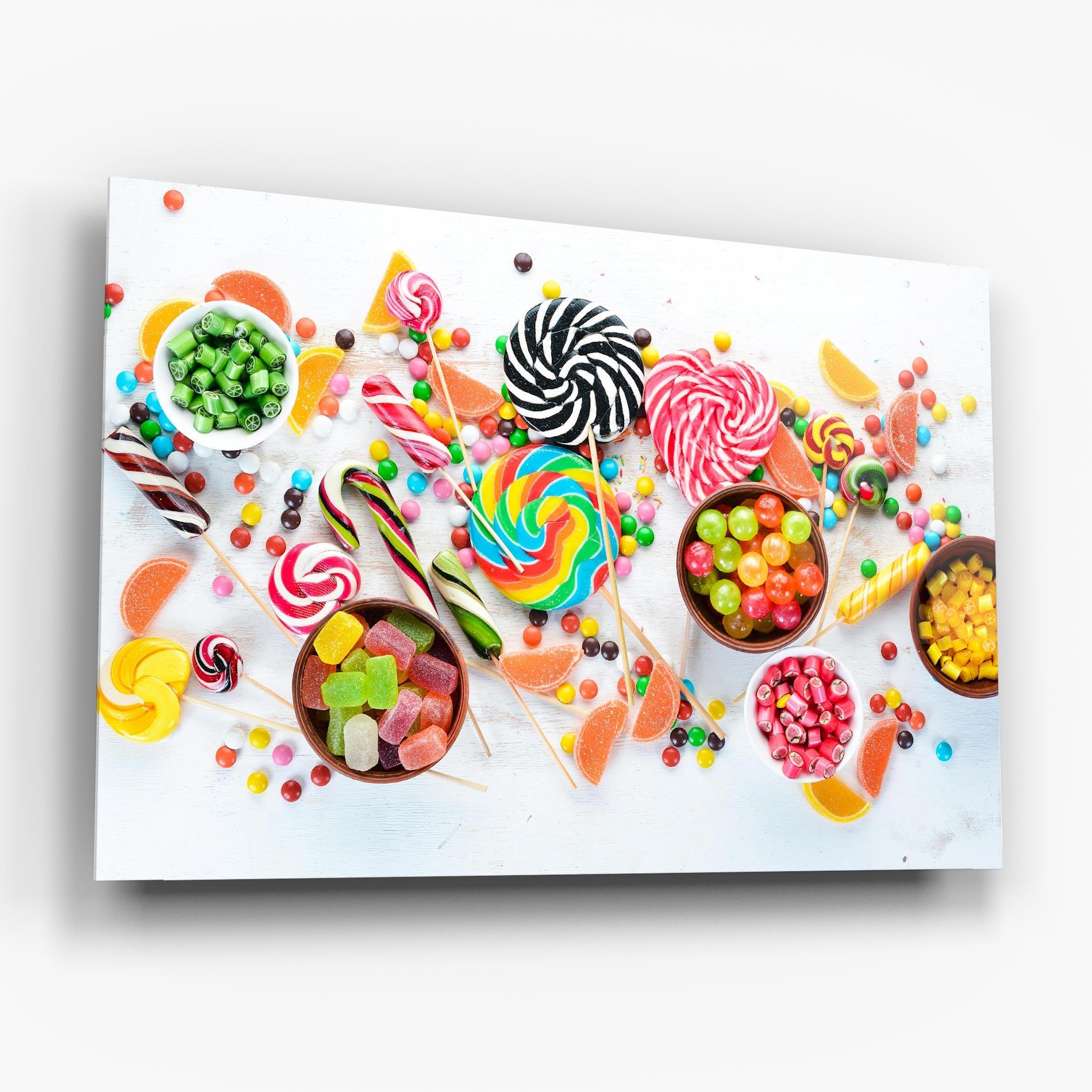 Glasbild Colorful Candies Jelly mockup 6