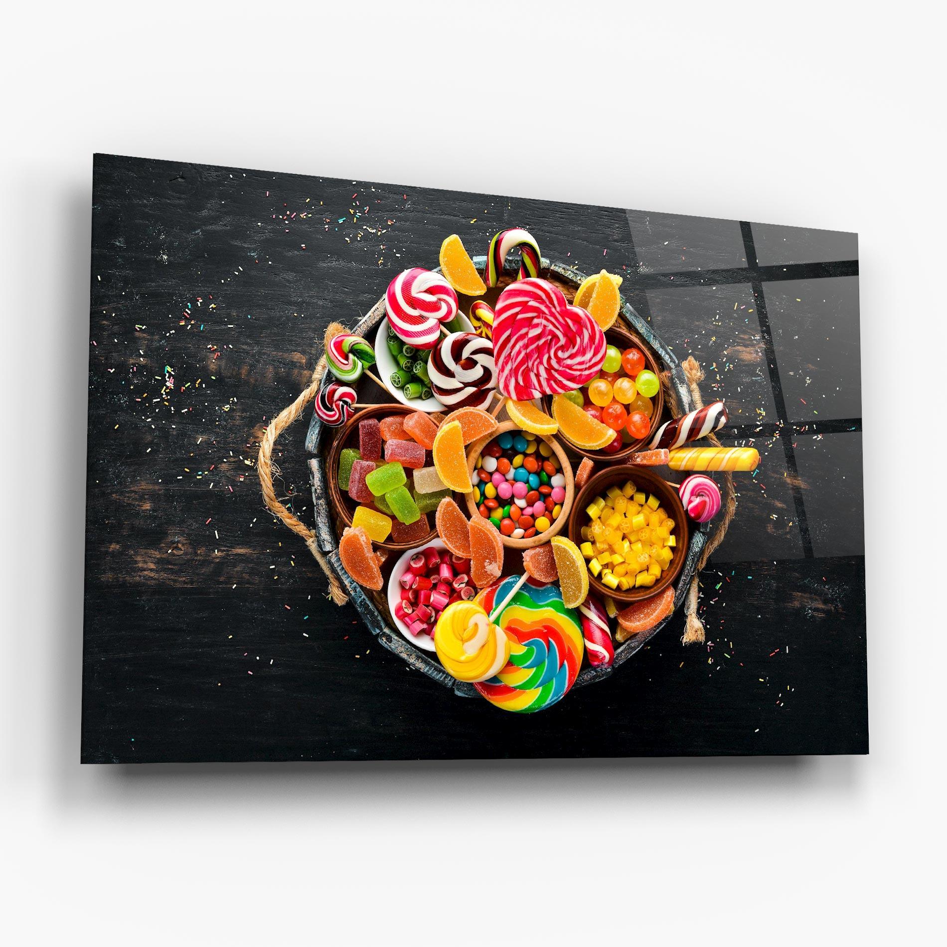 Glasbild Colorful Sweets mockup 6