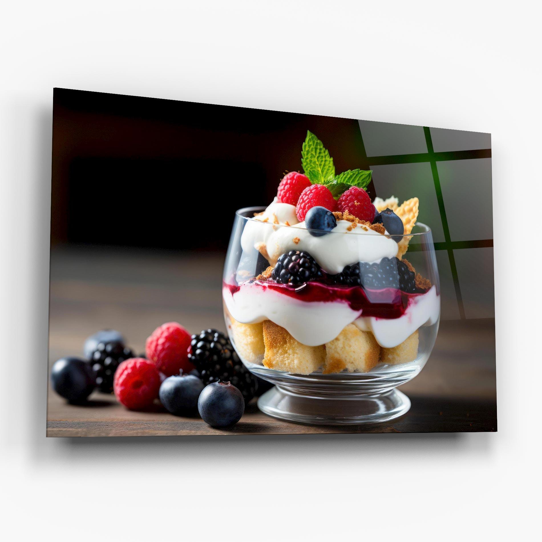 Glasbild Cup Sweet Dessert mockup 6