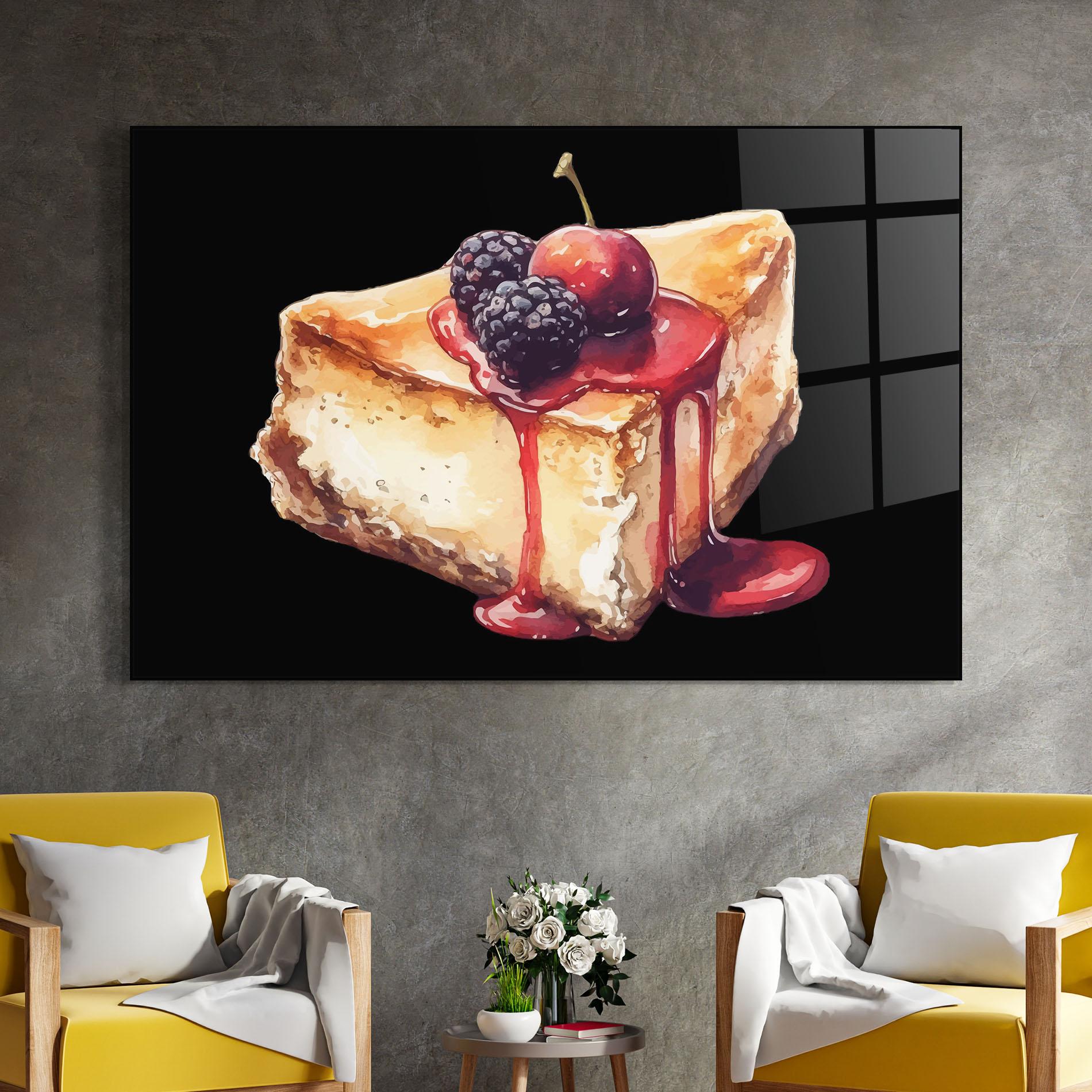 Glasbild Berries Pie mockup 4