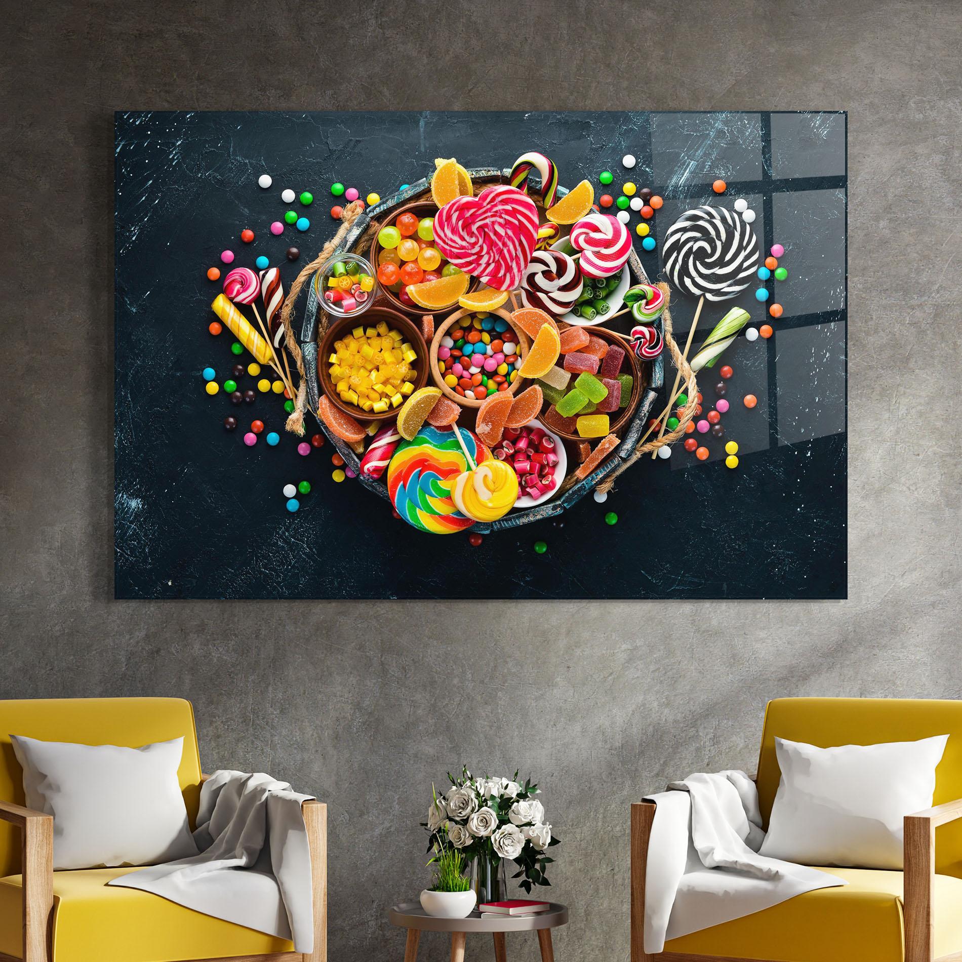 Glasbild Colorful Jelly mockup 4