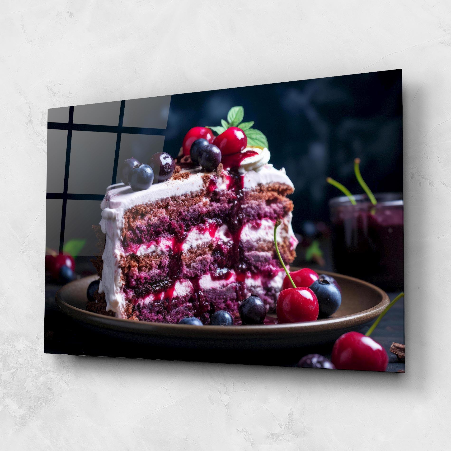 Glasbild Cherries Cream mockup 1