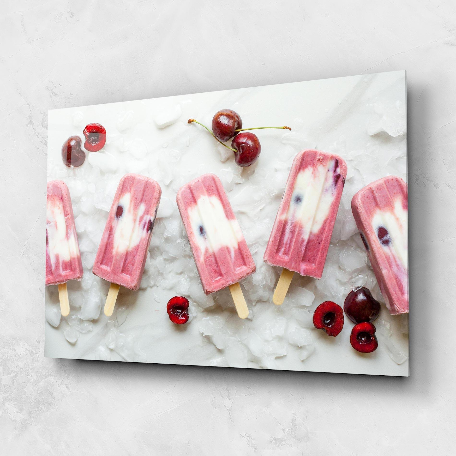 Glasbild Cherry Ice Cream mockup 1