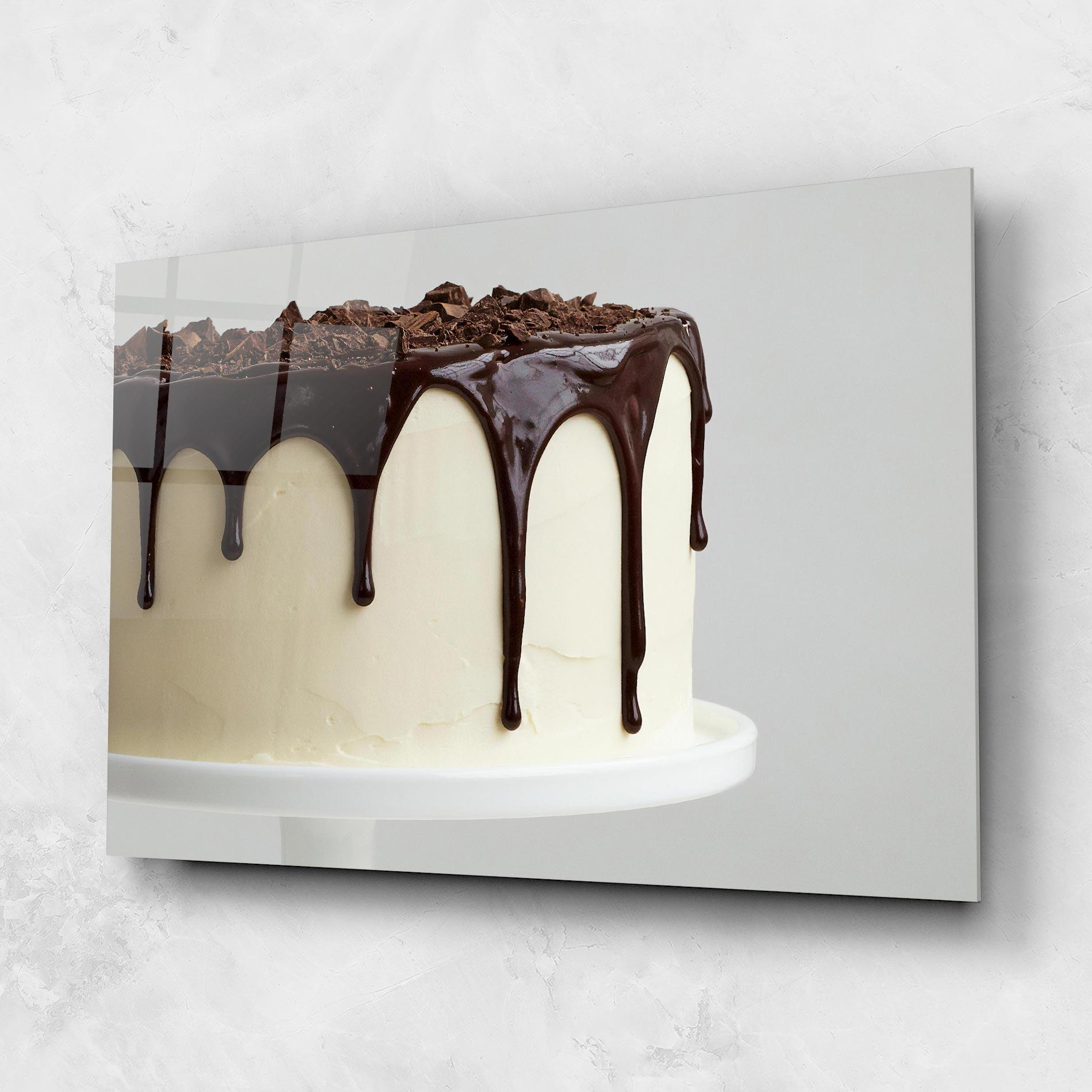 Glasbild Chocolate Cake mockup 1