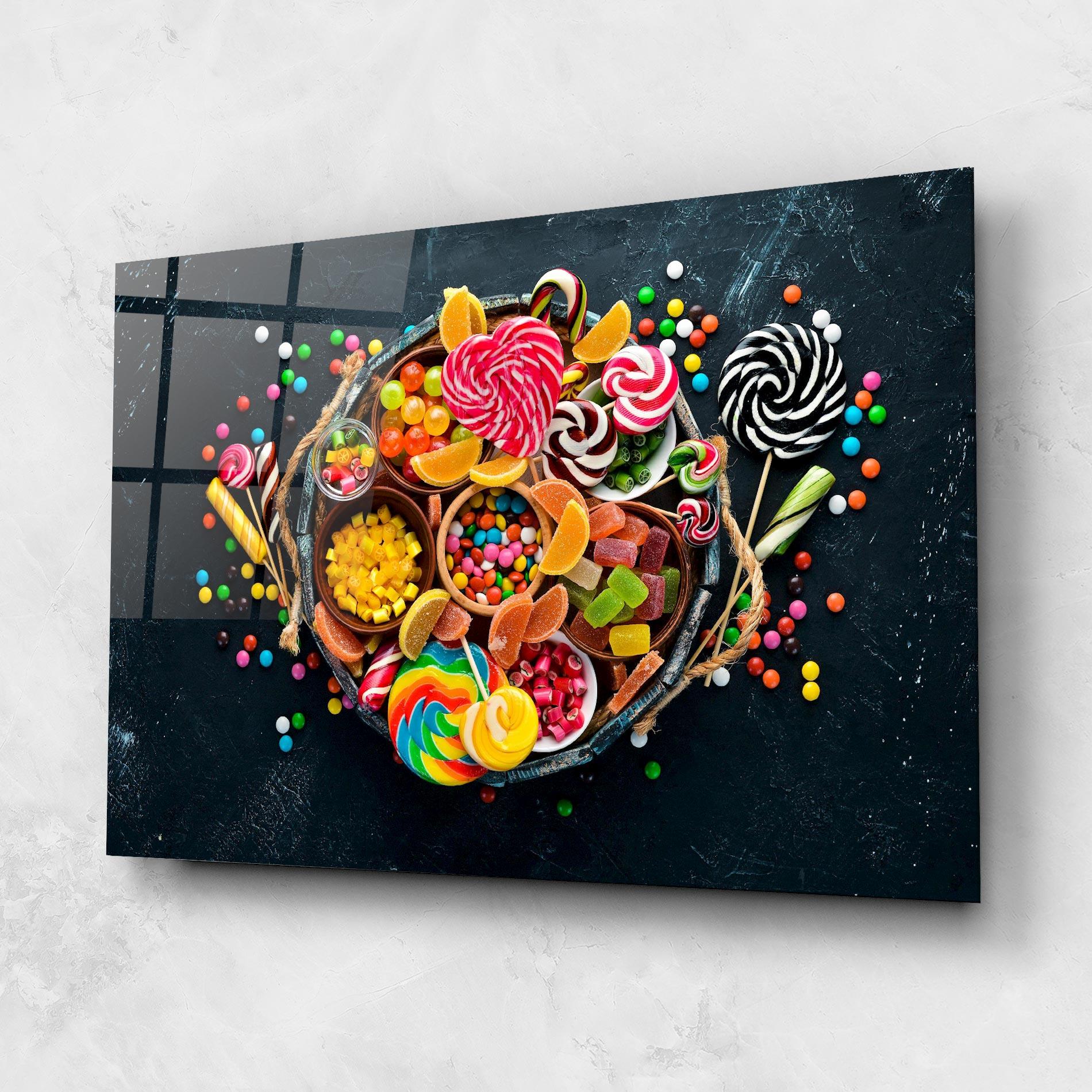 Glasbild Colorful Jelly mockup 1