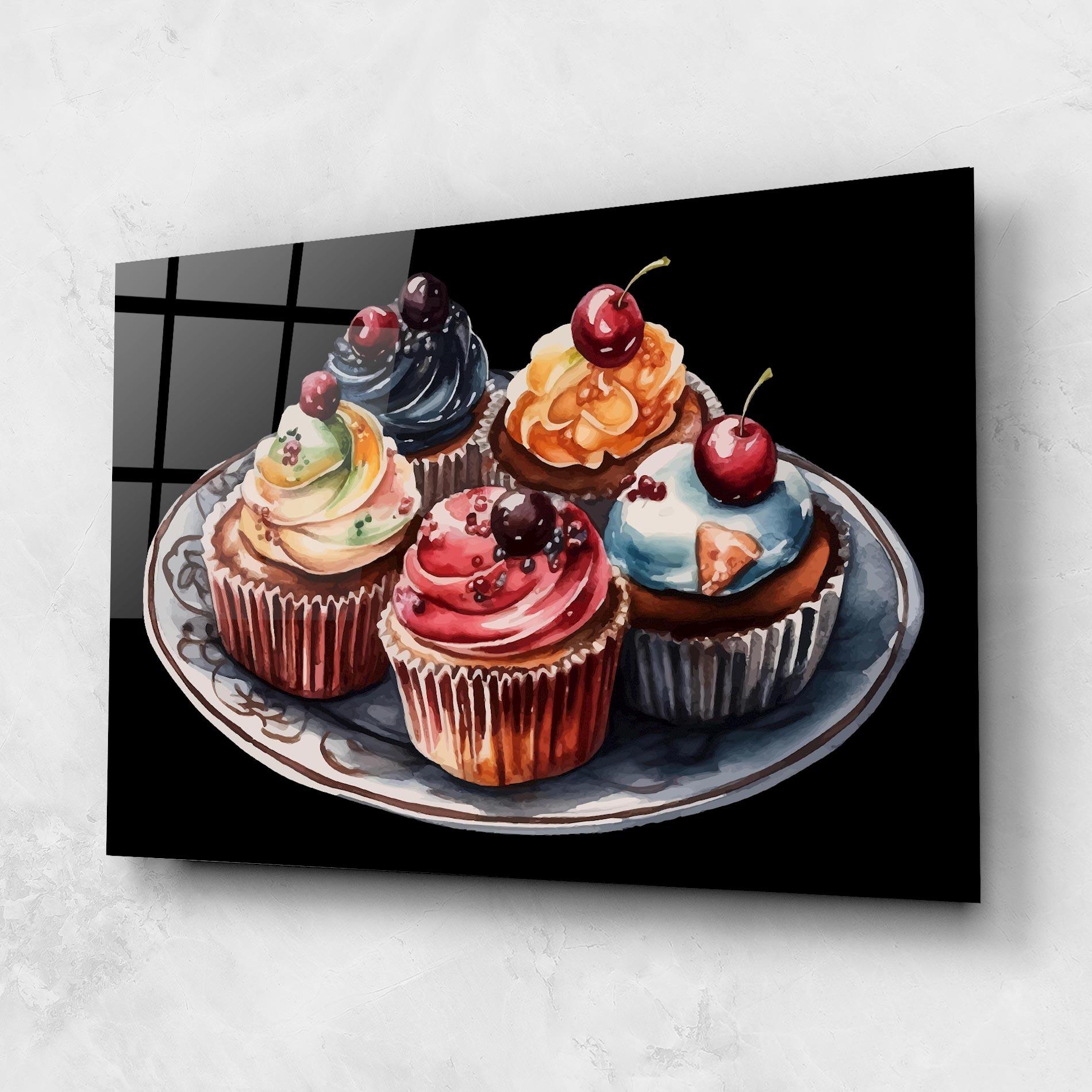 Glasbild Colorful Muffins mockup 1