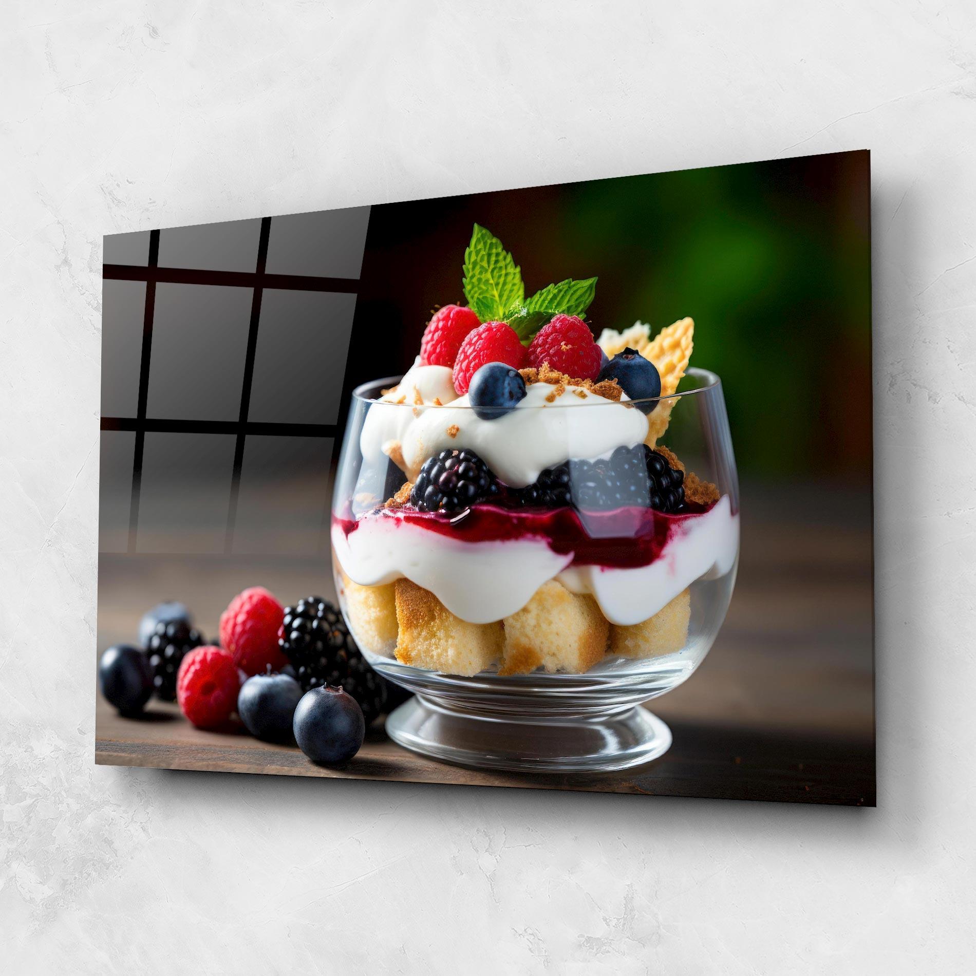 Glasbild Cup Sweet Dessert mockup 1
