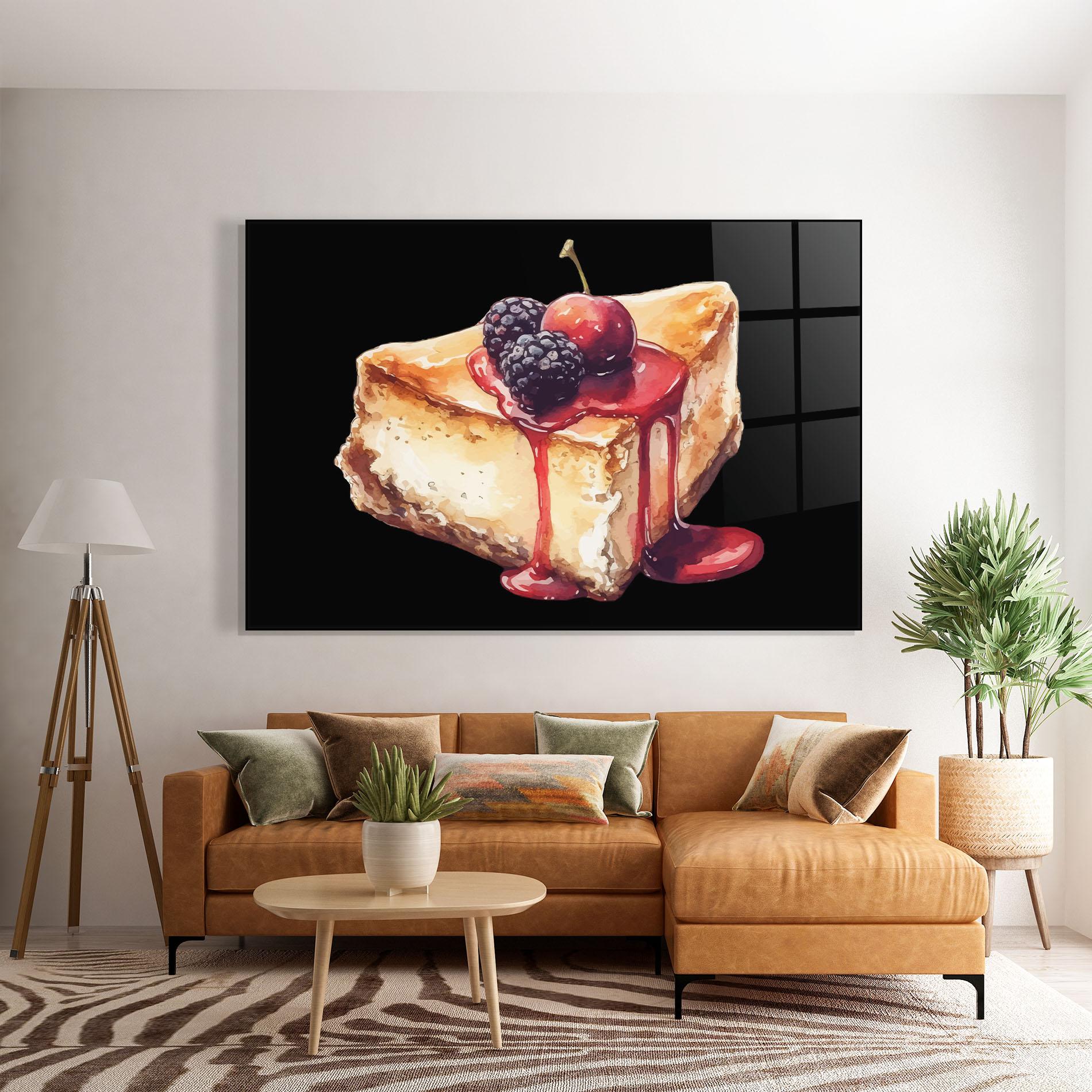 Glasbild Berries Pie mockup 7