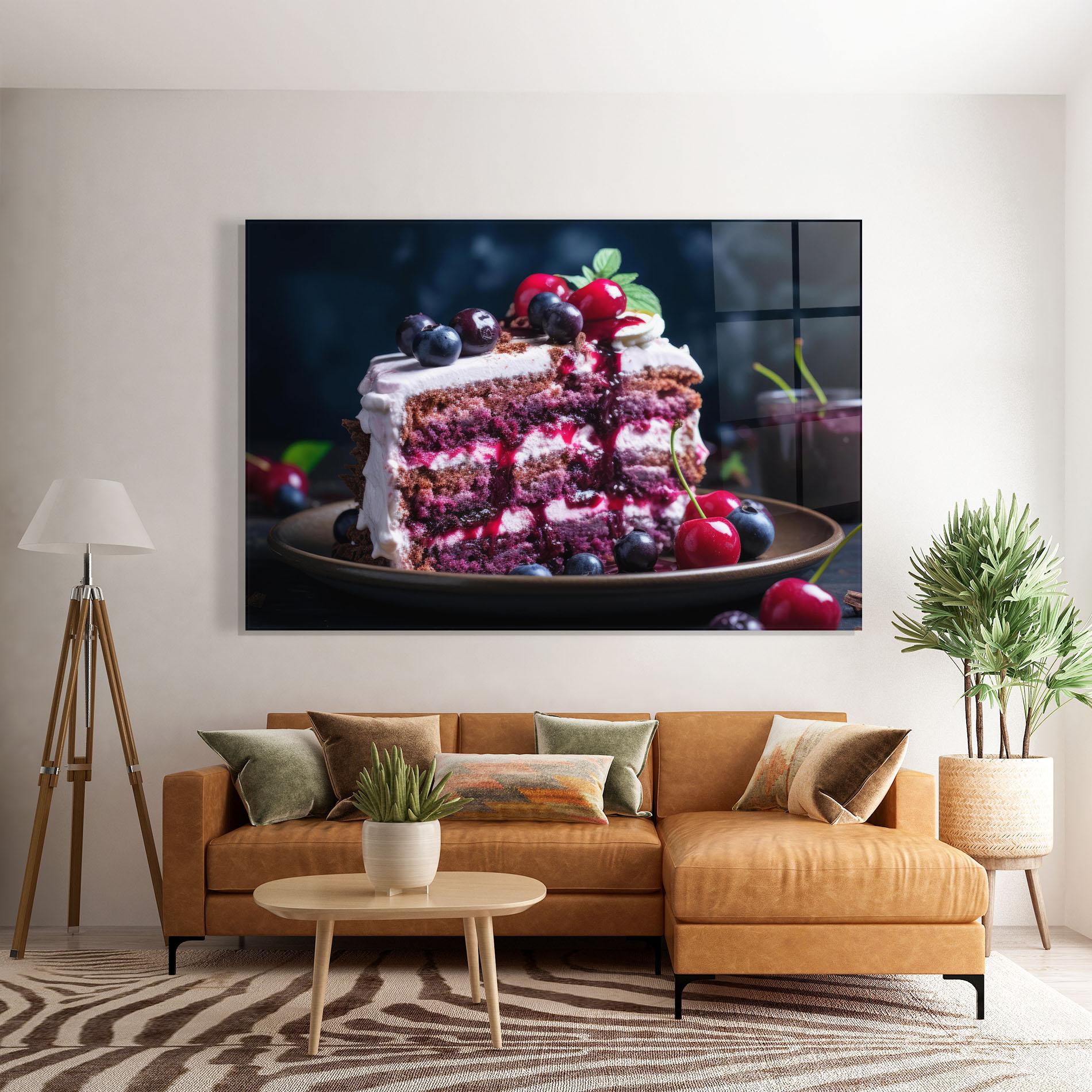 Glasbild Cherries Cream mockup 7