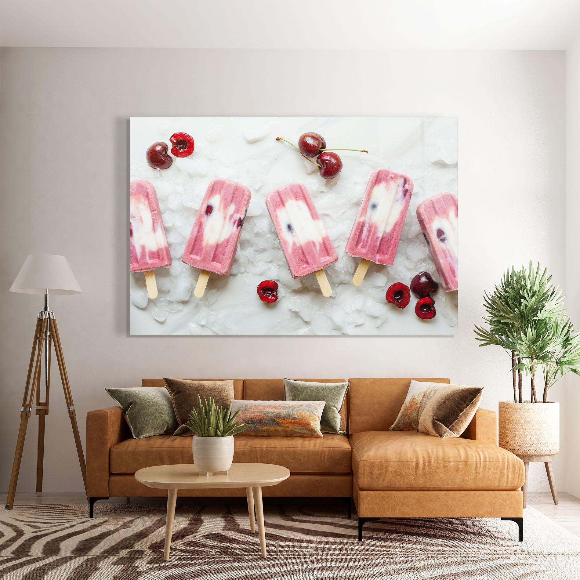 Glasbild Cherry Ice Cream mockup 7