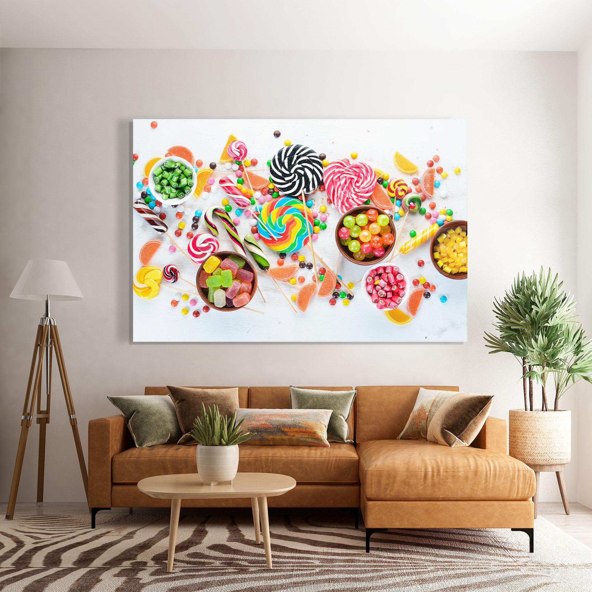 Glasbild Colorful Candies Jelly mockup 7