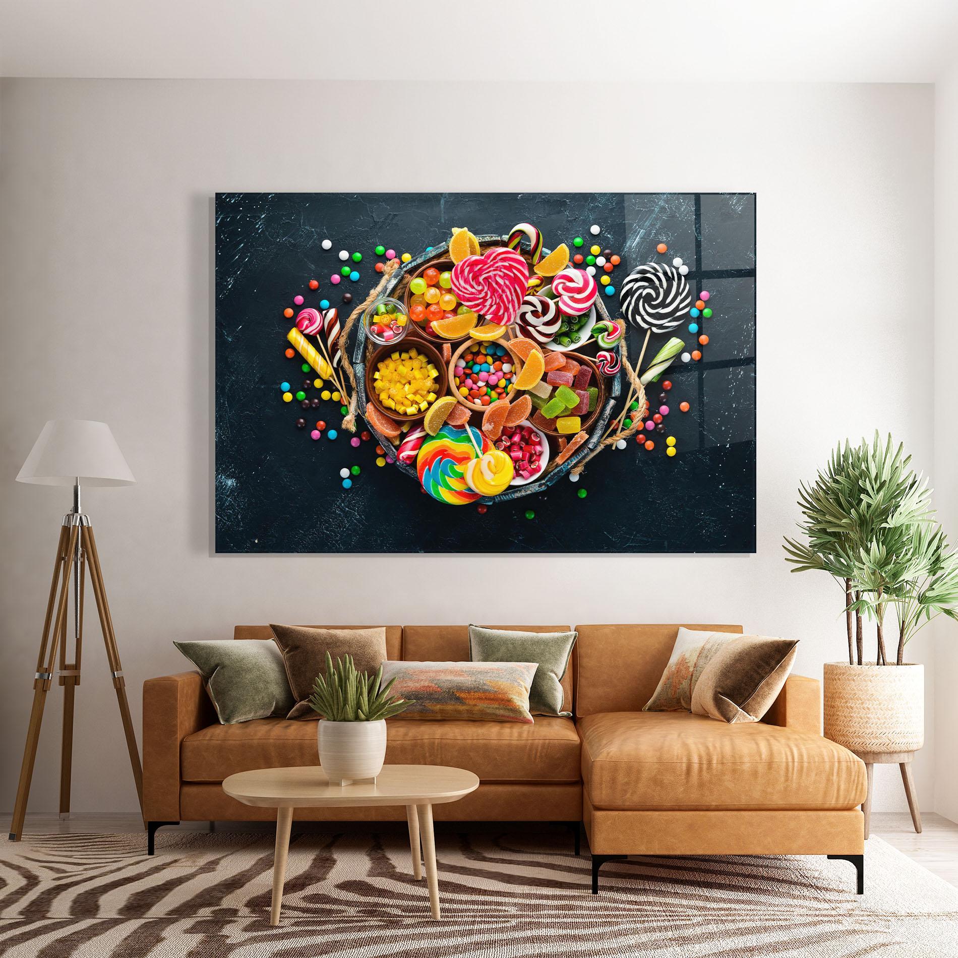 Glasbild Colorful Jelly mockup 7