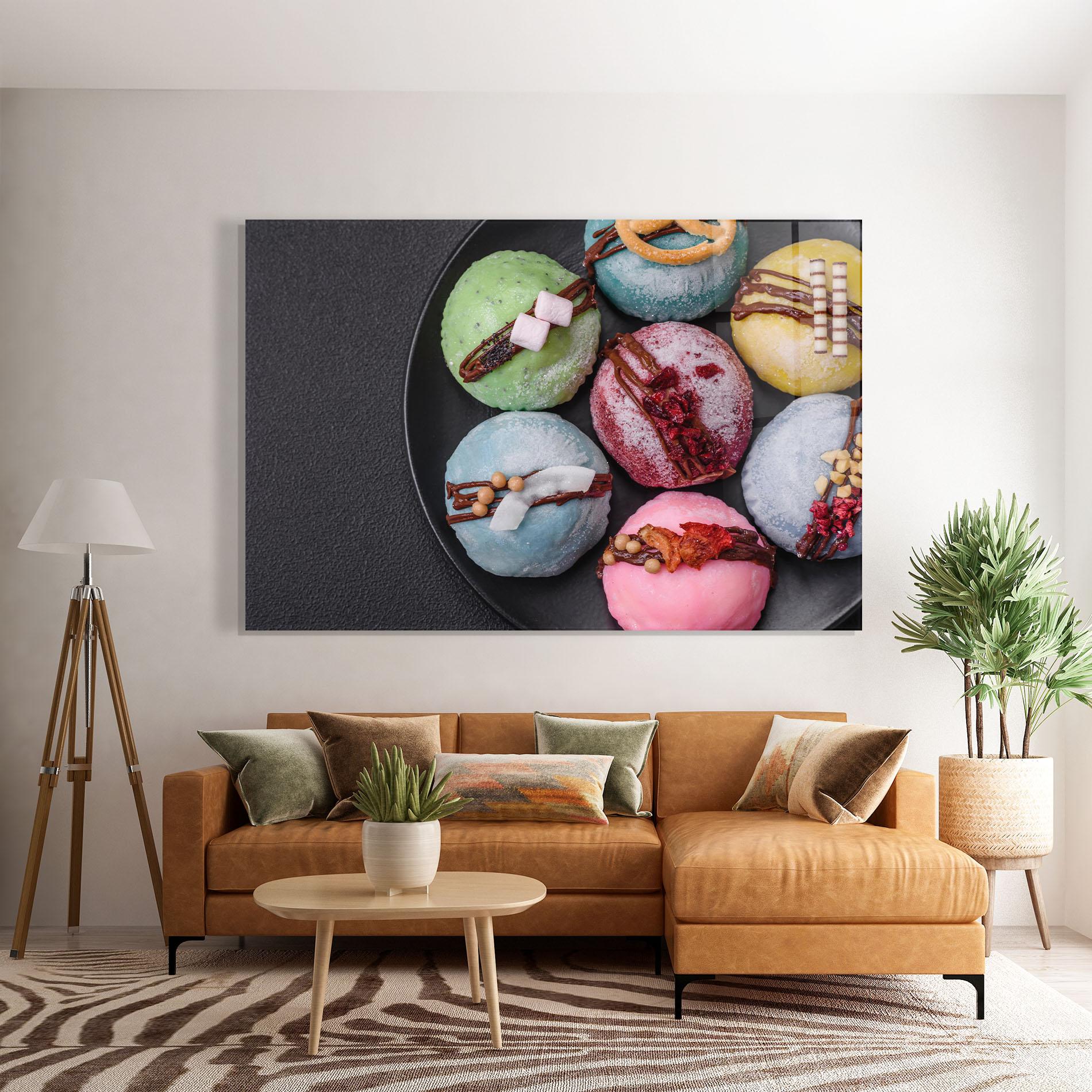 Glasbild Colorful Mochi Desserts mockup 7