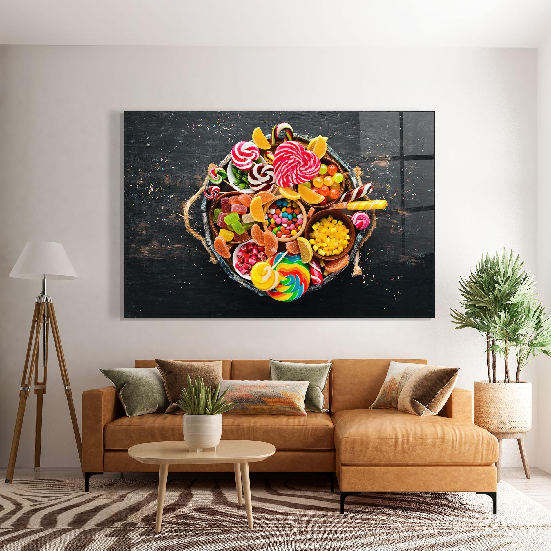 Glasbild Colorful Sweets mockup 7