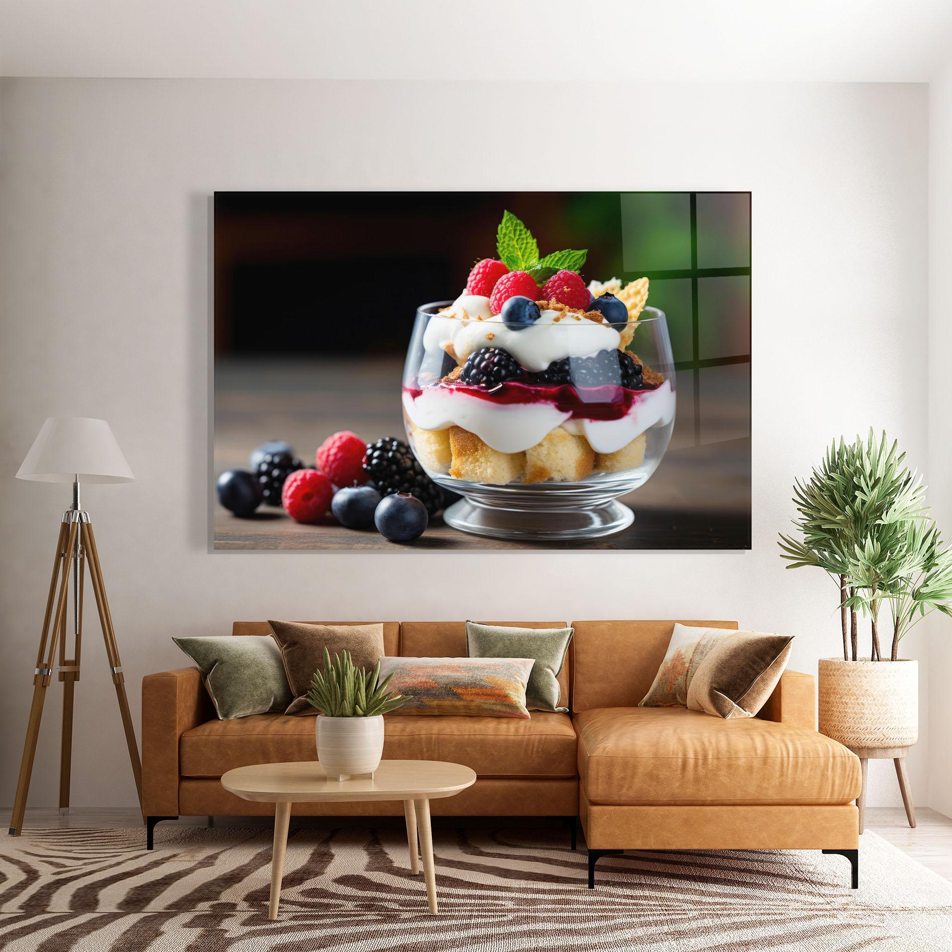 Glasbild Cup Sweet Dessert mockup 7