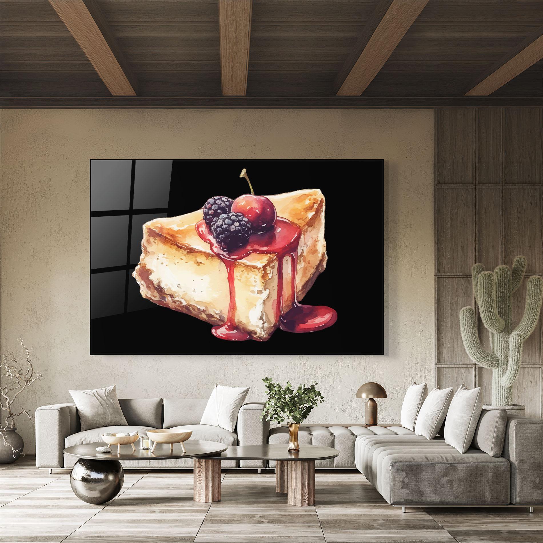 Glasbild Berries Pie mockup 8