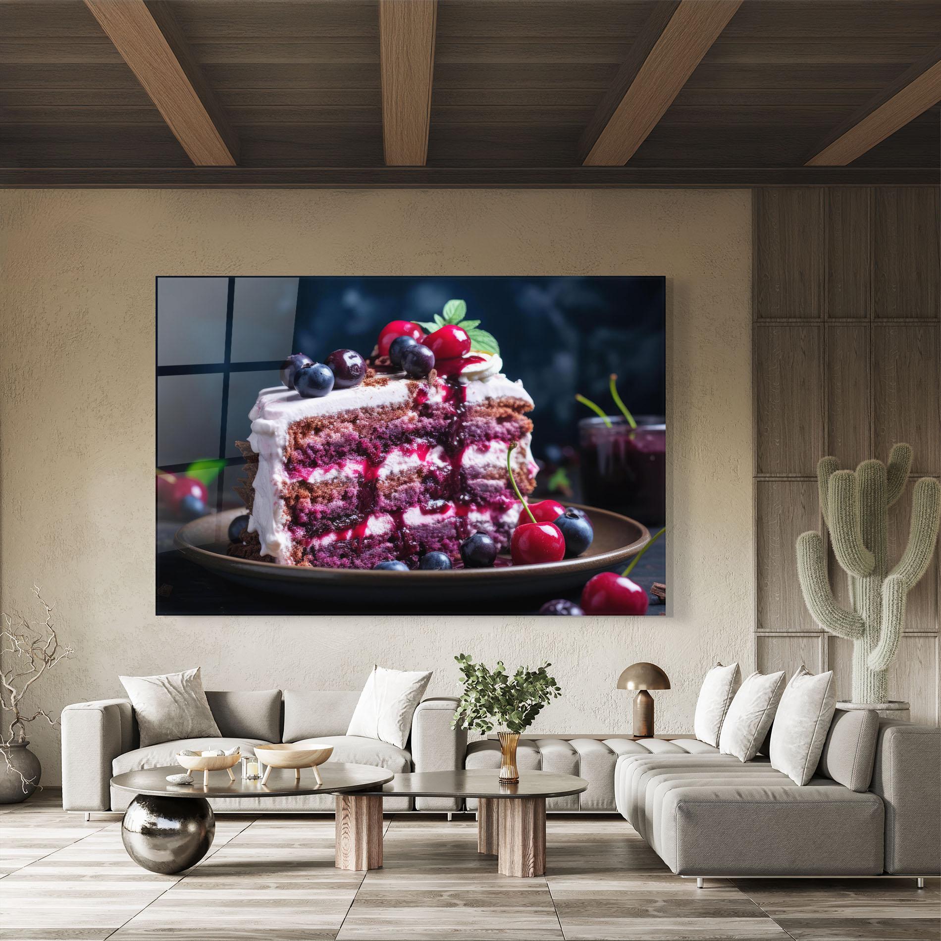 Glasbild Cherries Cream mockup 8