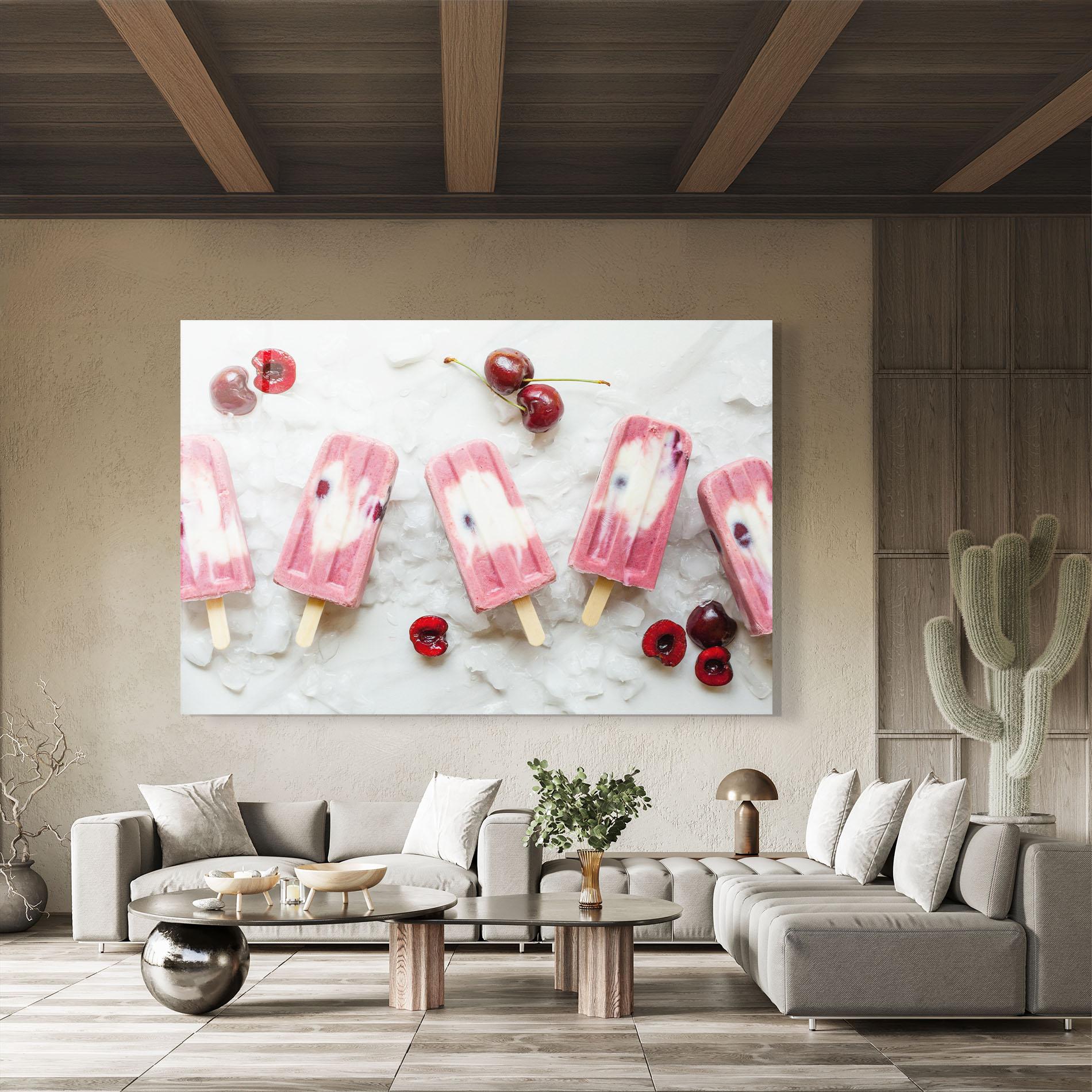 Glasbild Cherry Ice Cream mockup 8