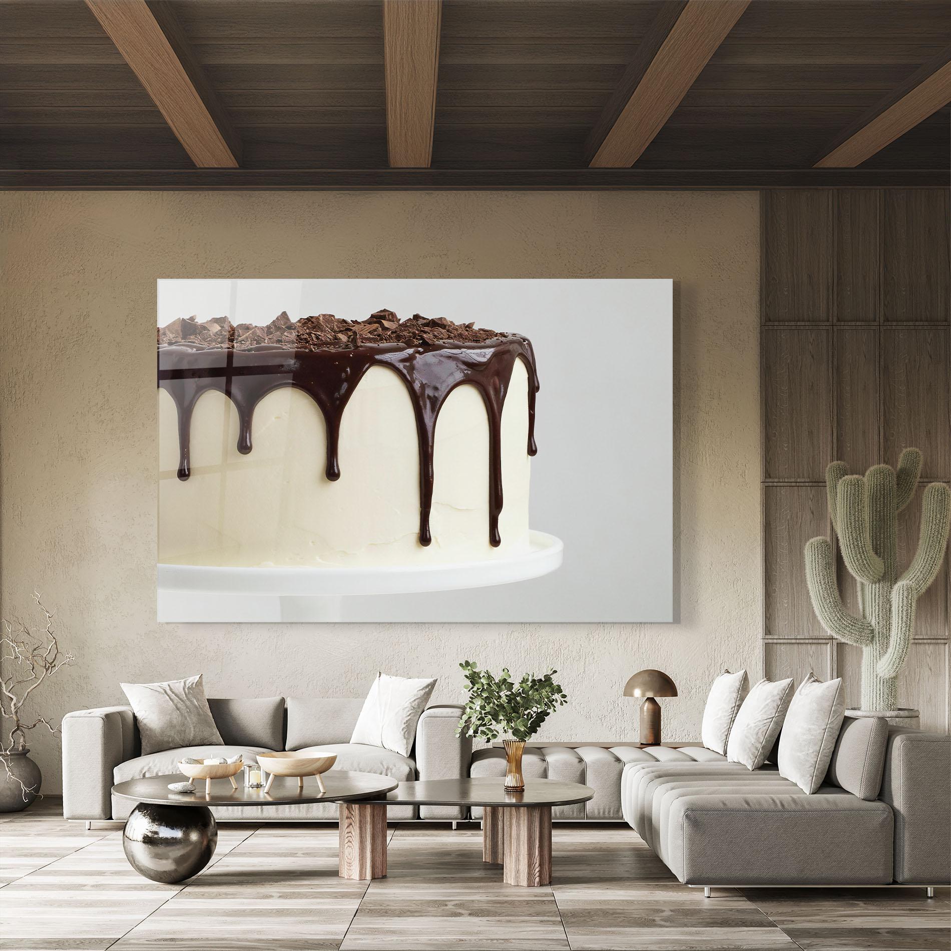 Glasbild Chocolate Cake mockup 8