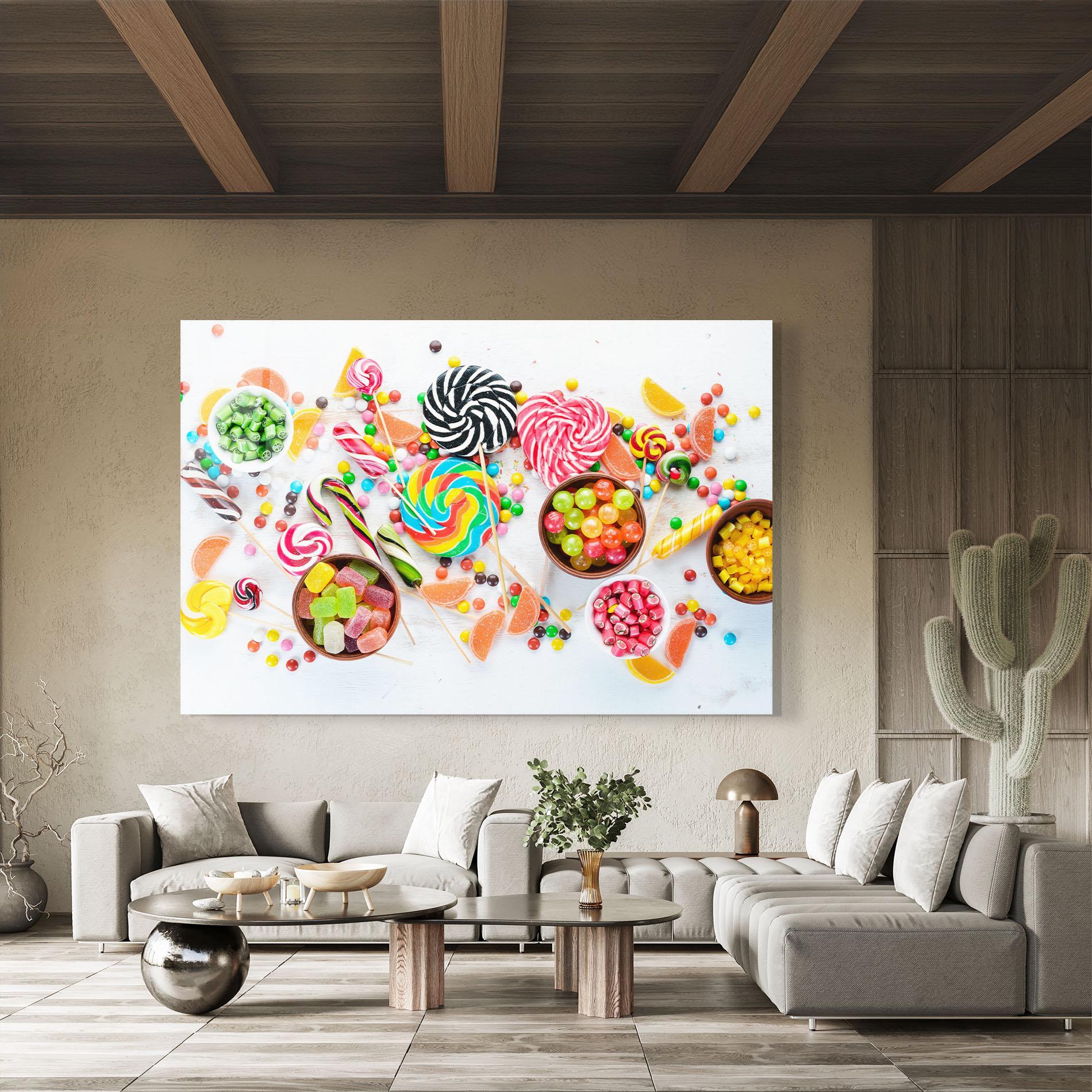 Glasbild Colorful Candies Jelly mockup 8