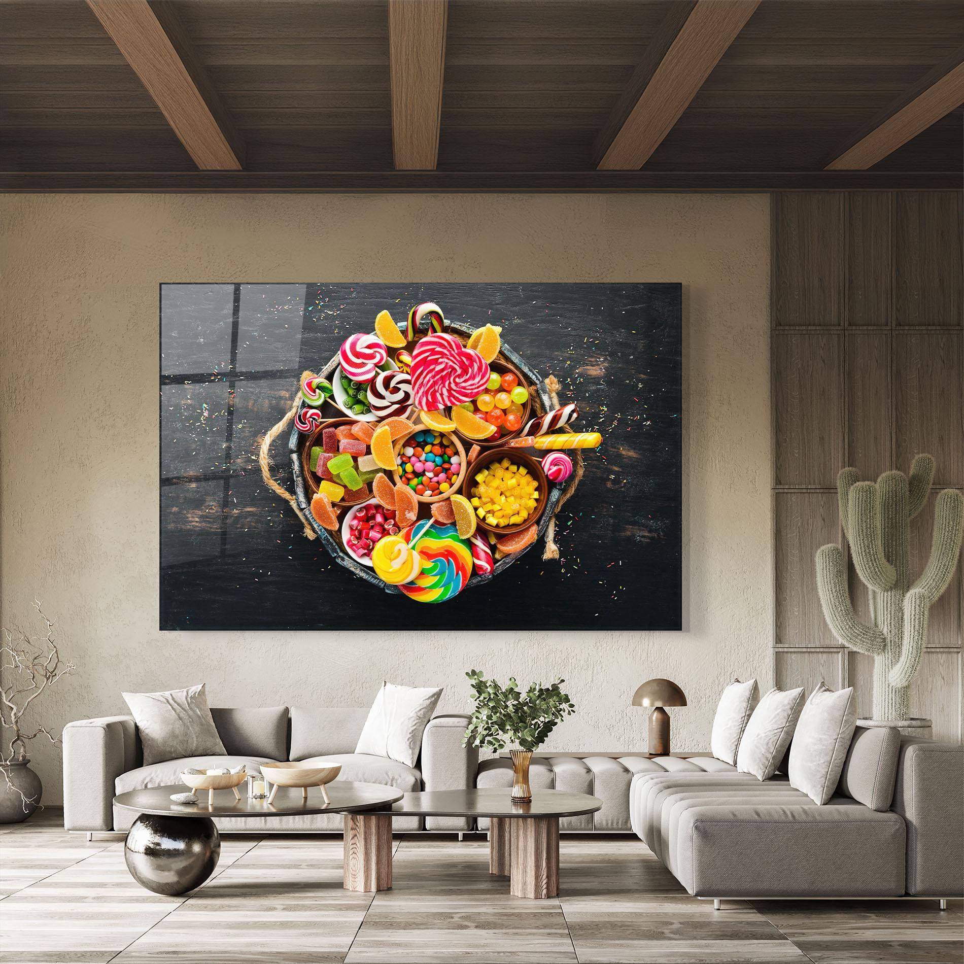 Glasbild Colorful Sweets mockup 8