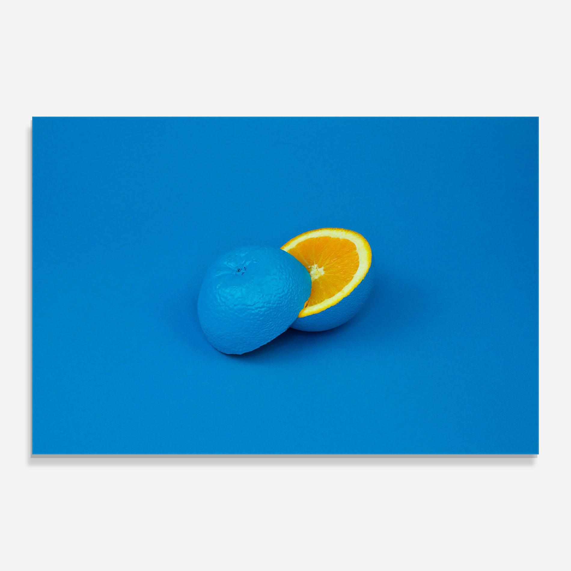 Glasbild Blue Orange mockup 0