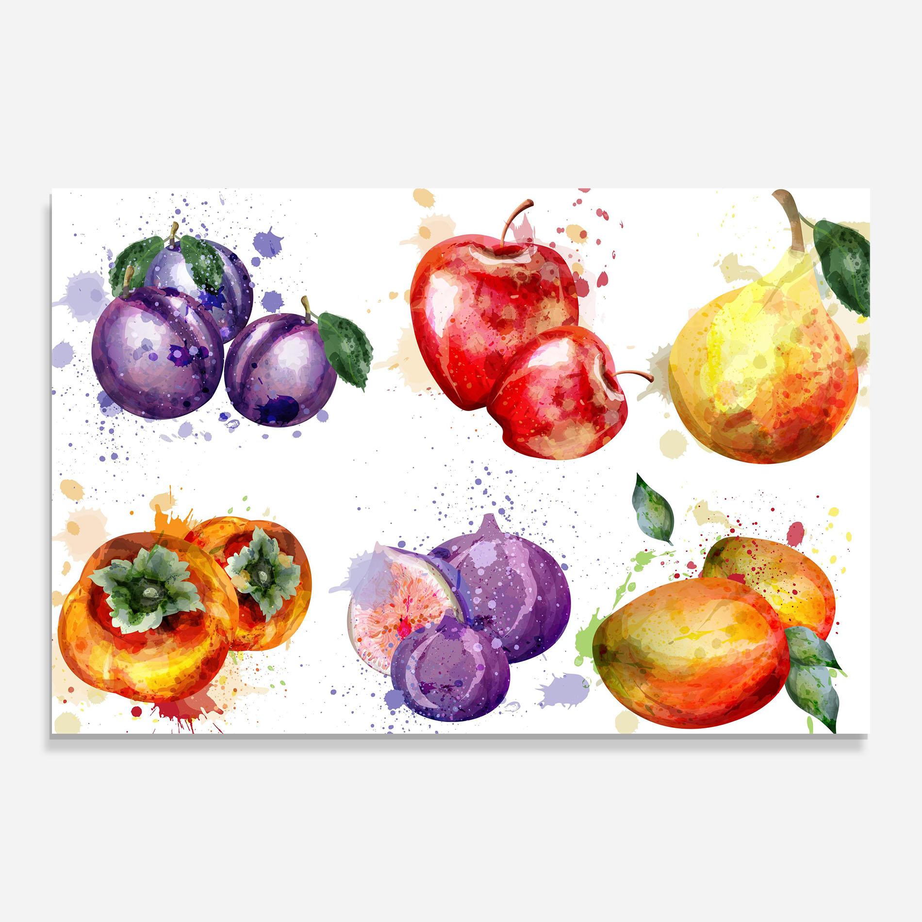 Glasbild Fruits Art mockup 0