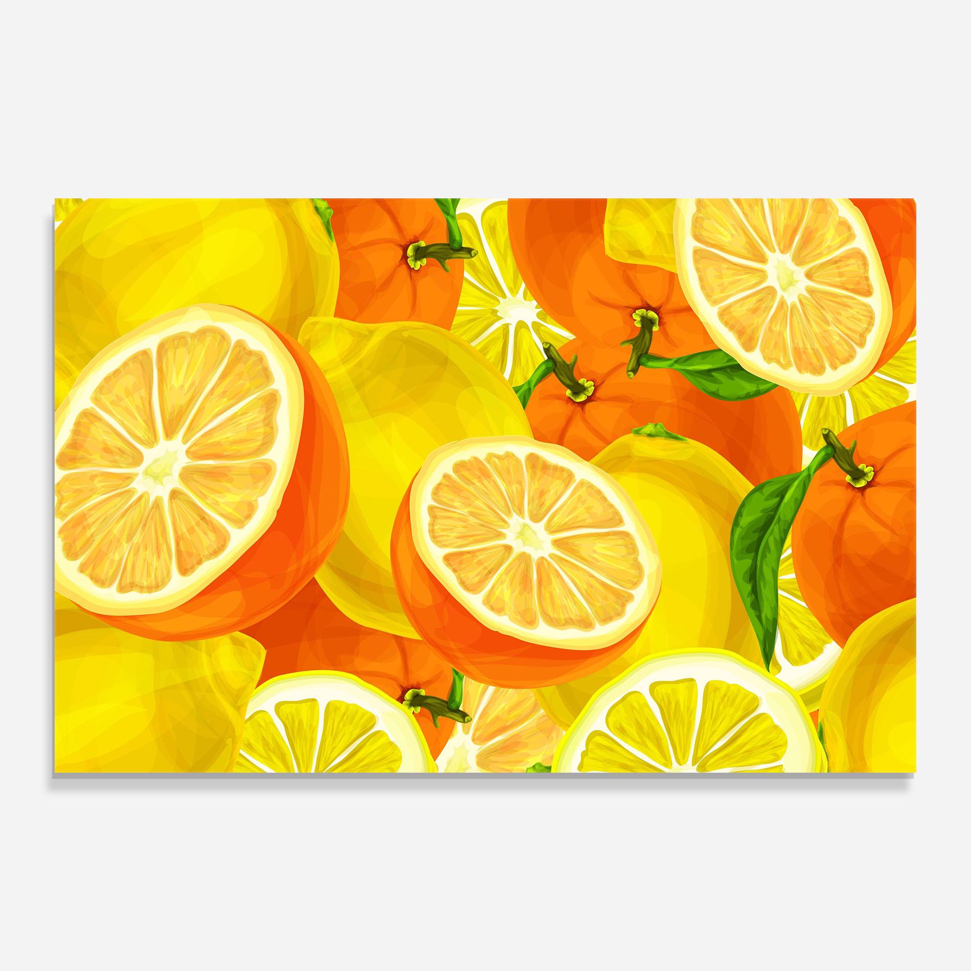 Glasbild Juicy Orange mockup 0
