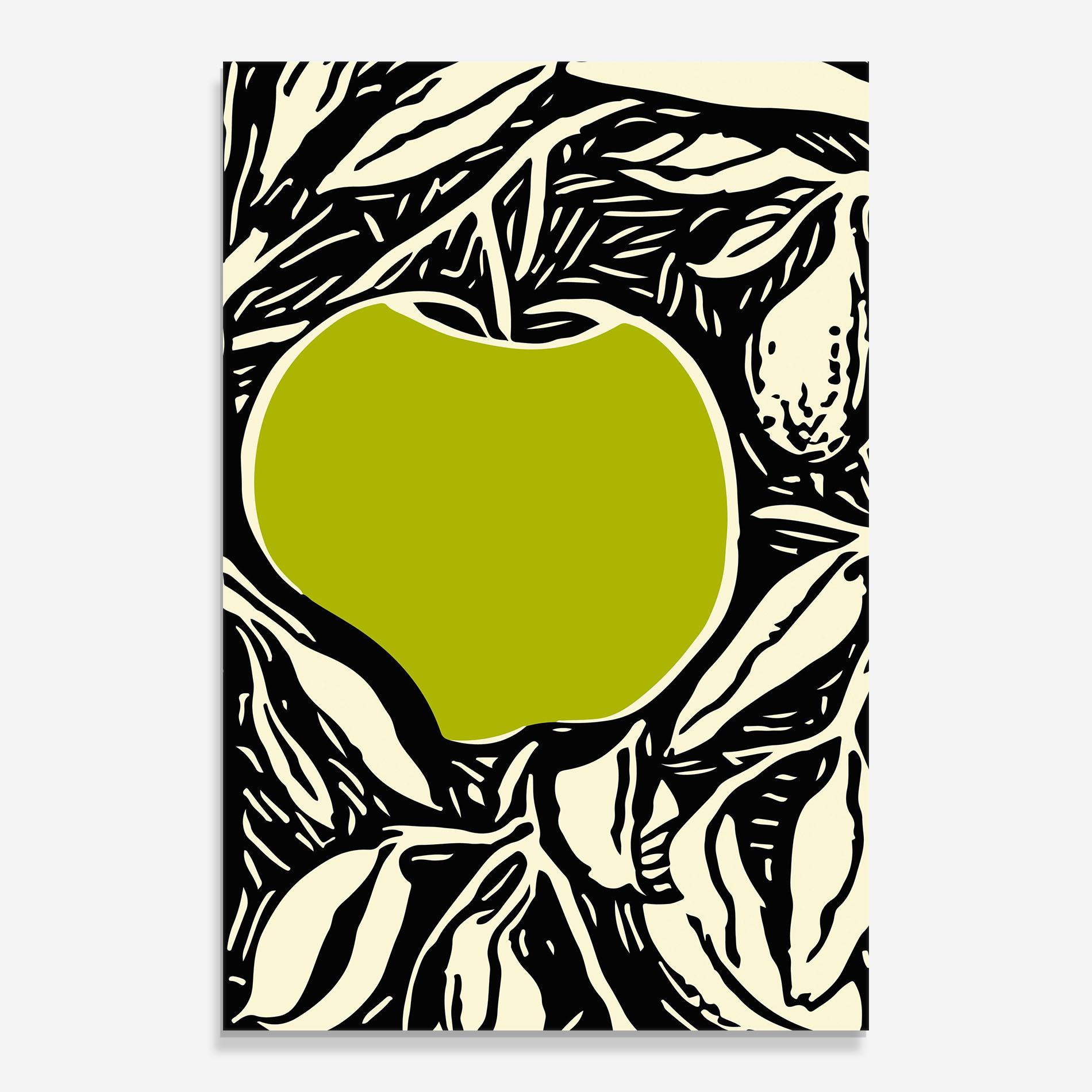 Glasbild Green Apple mockup 0
