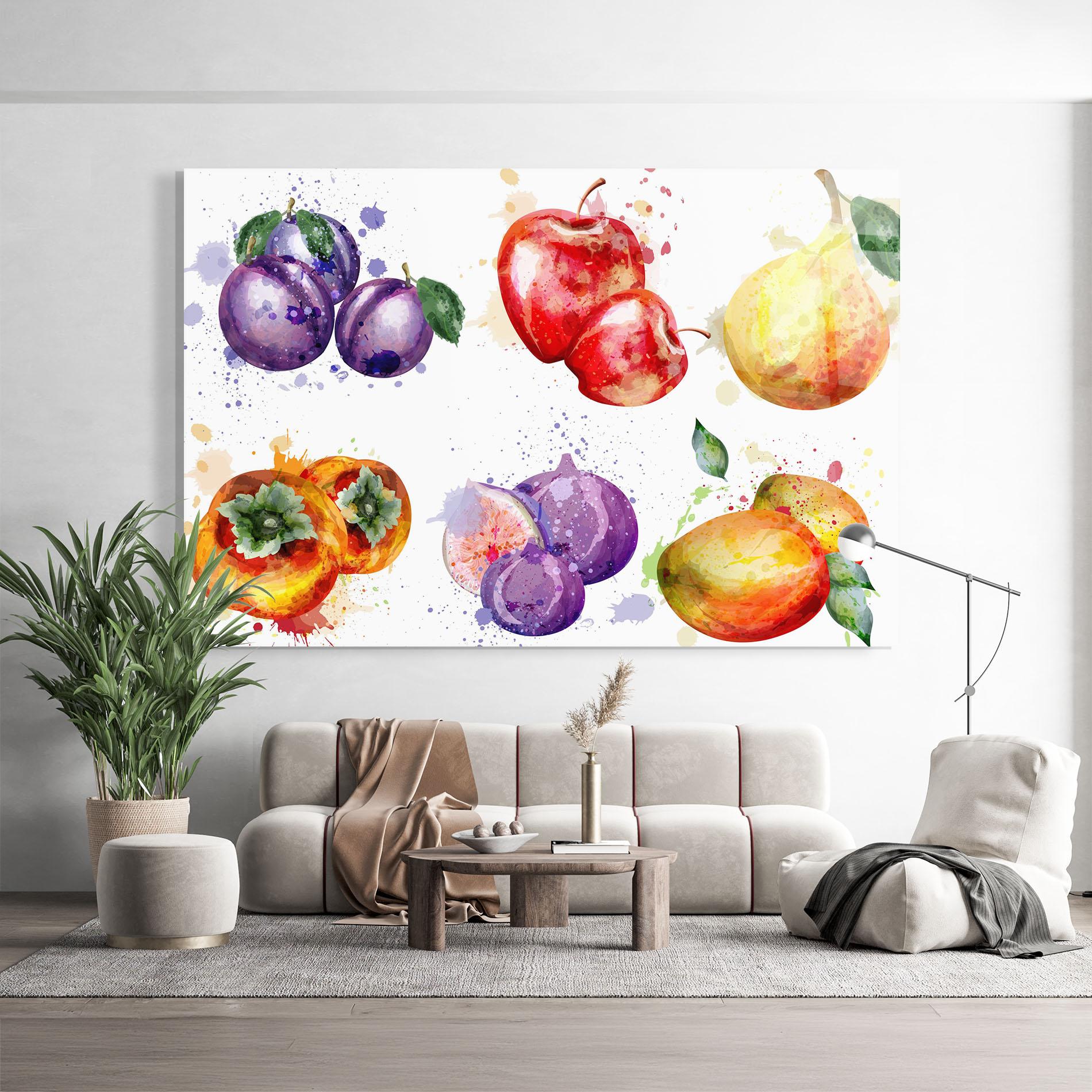 Glasbild Fruits Art mockup 9