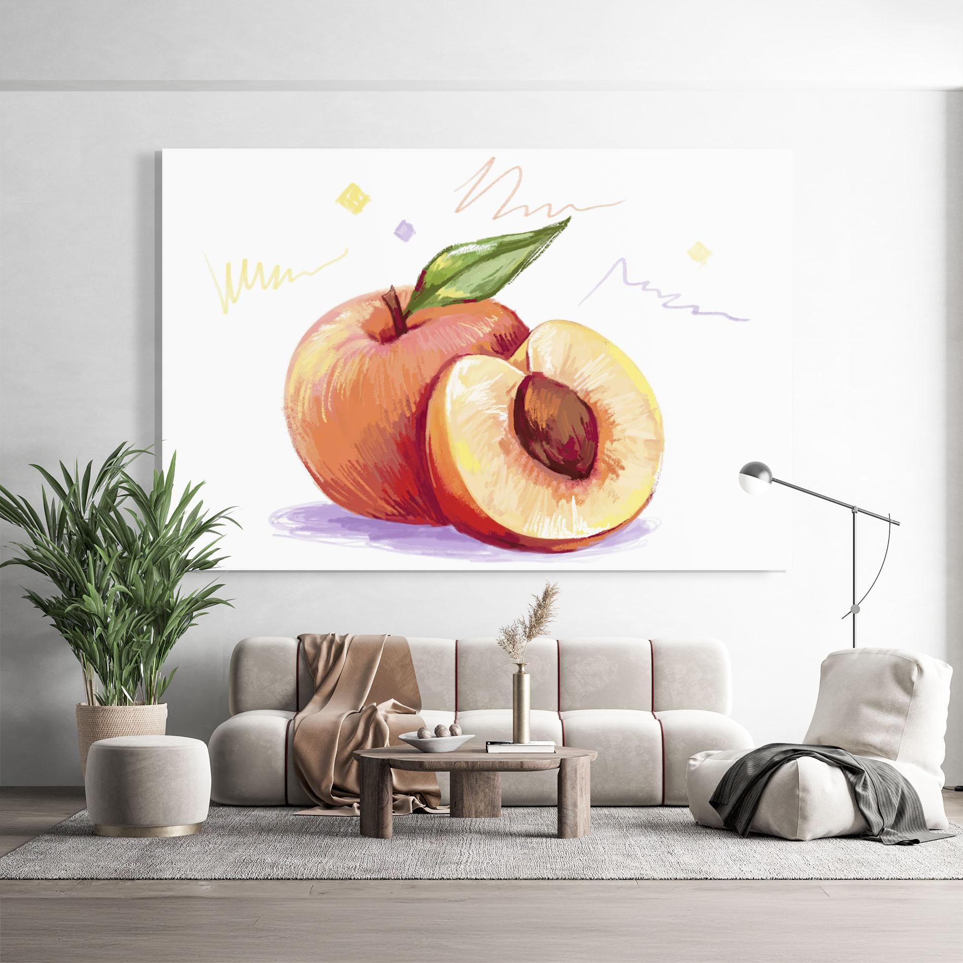 Glasbild Hand Drawn Fruit mockup 9