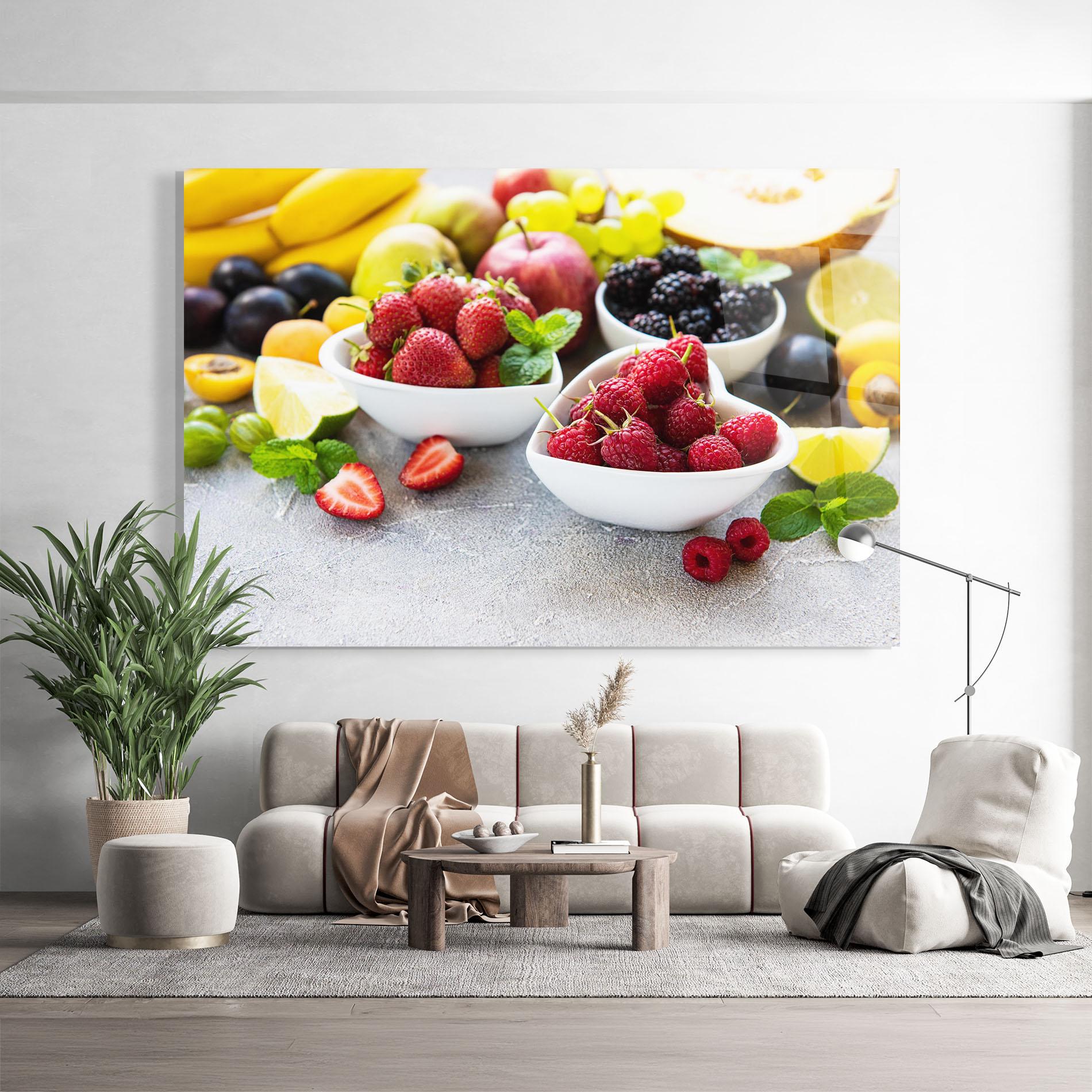 Glasbild Heart Fresh Fruits mockup 9