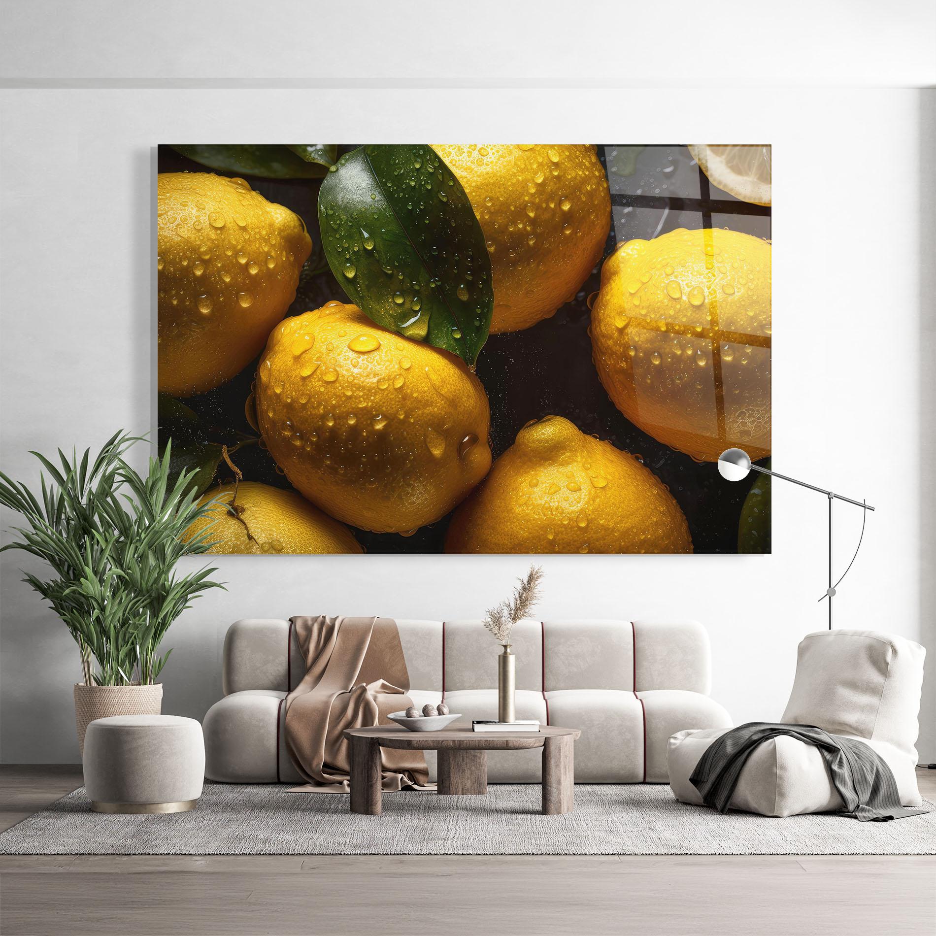 Glasbild Lemon After Rain mockup 9